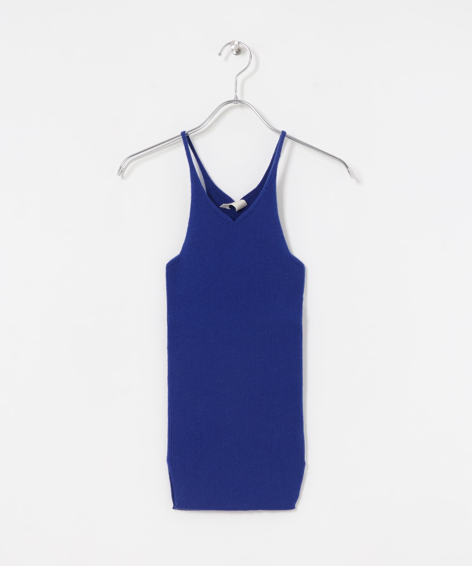 w cashmere　fine ribbed camisole cosmicblue FREE