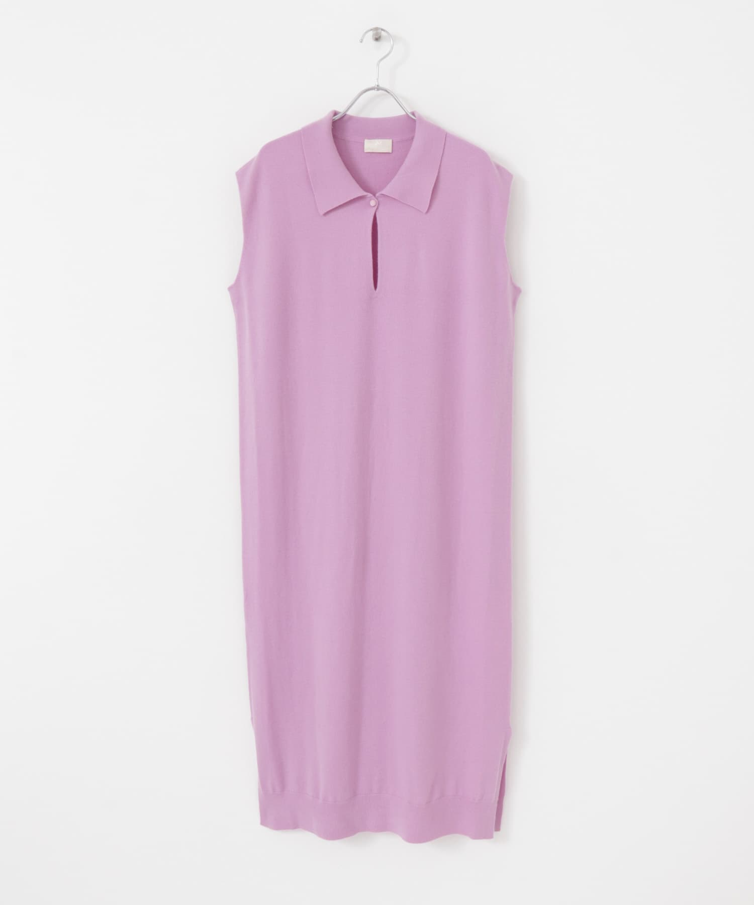 w cashmere　ポロシャツドレス lavender FREE