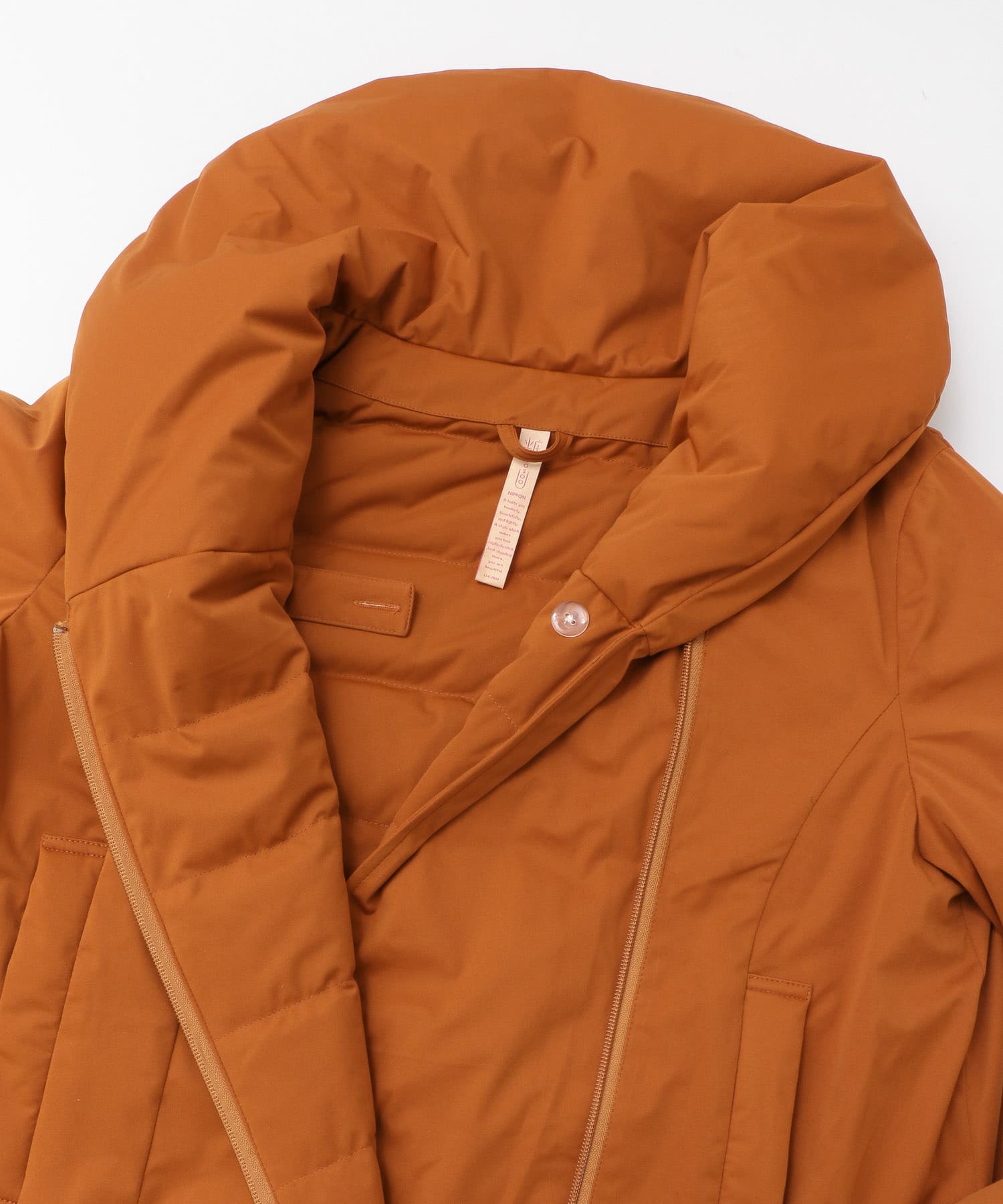 YOSOOU　Shawl Back Gather Coat terracotta 2