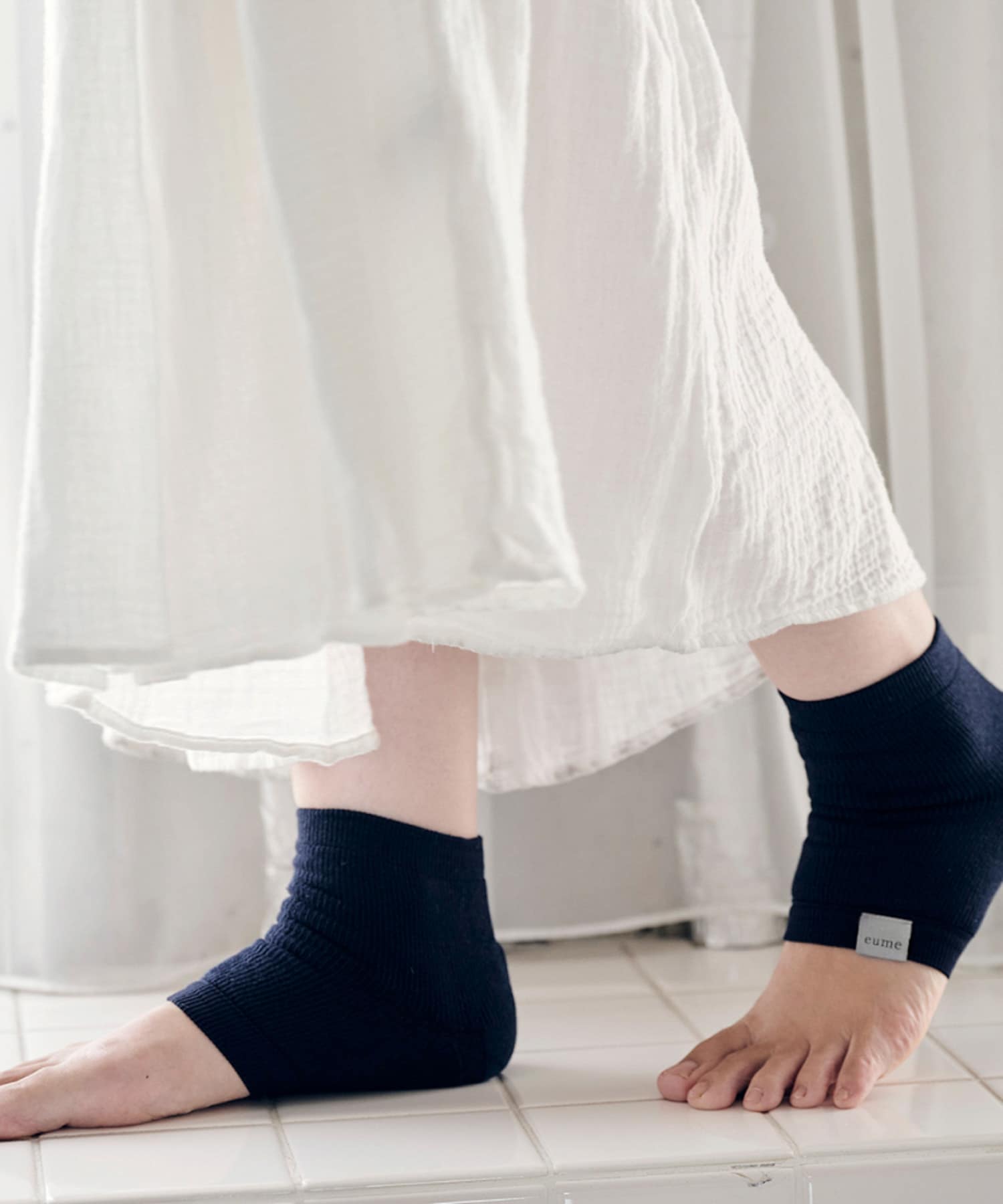 eume　かかとソックス ネイビー FREE