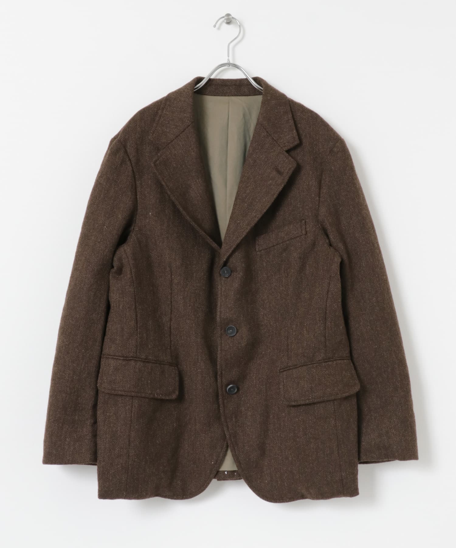 A PRESSE Tweed Tailored Jacket(2 CHARCOAL): アウター｜URBAN