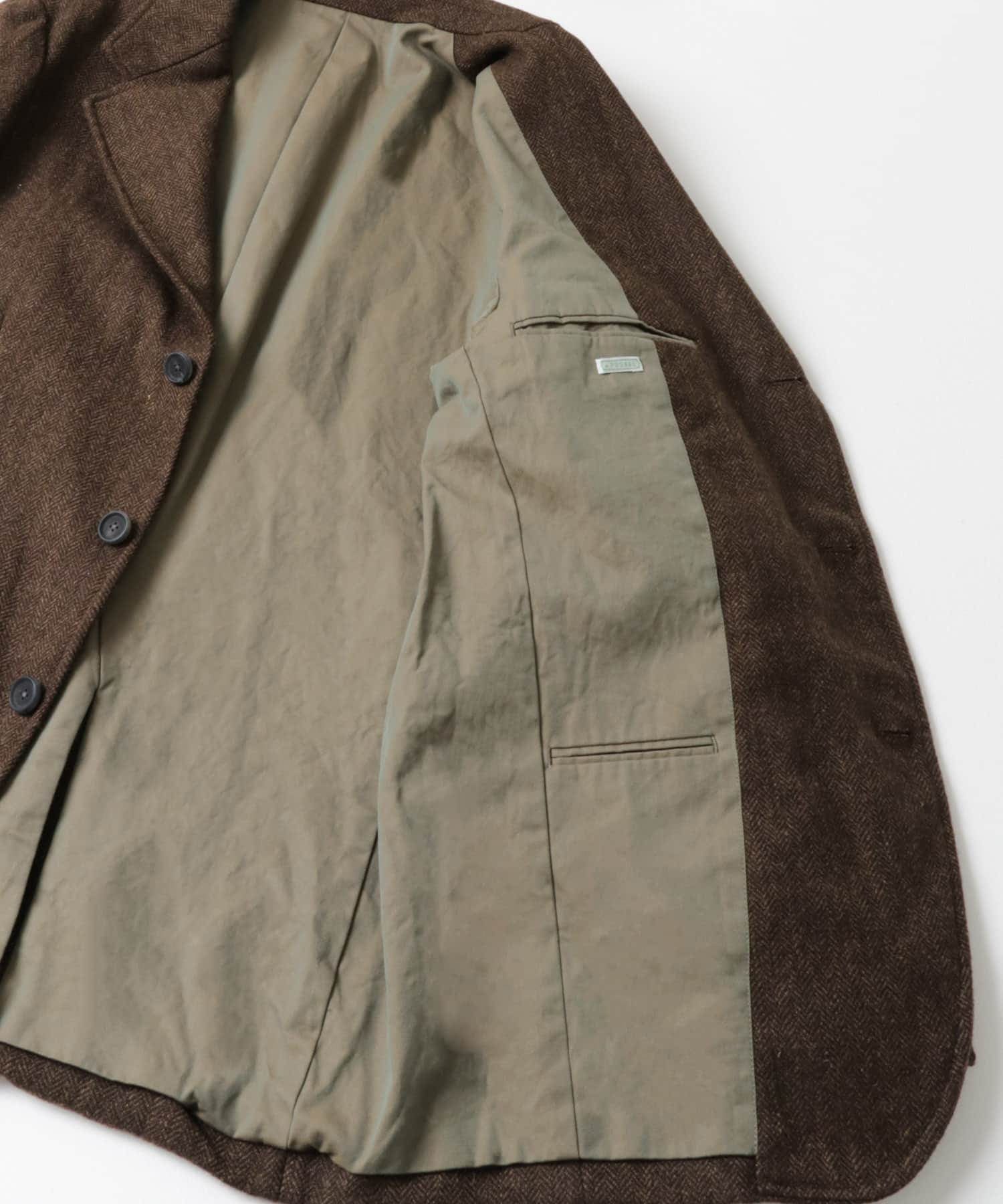 A PRESSE　Tweed Tailored Jacket BROWN 2