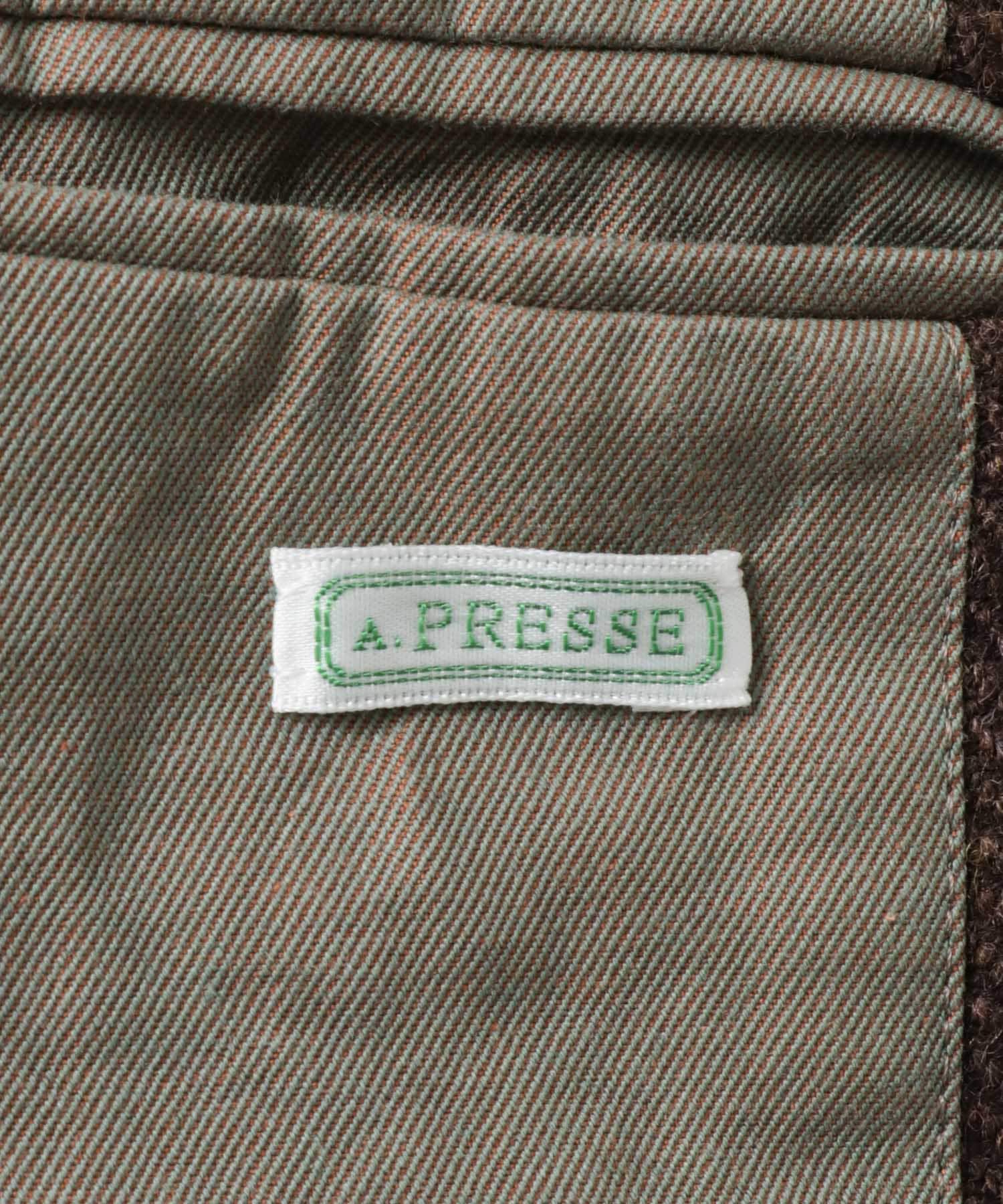 A PRESSE　Tweed Tailored Jacket BROWN 2