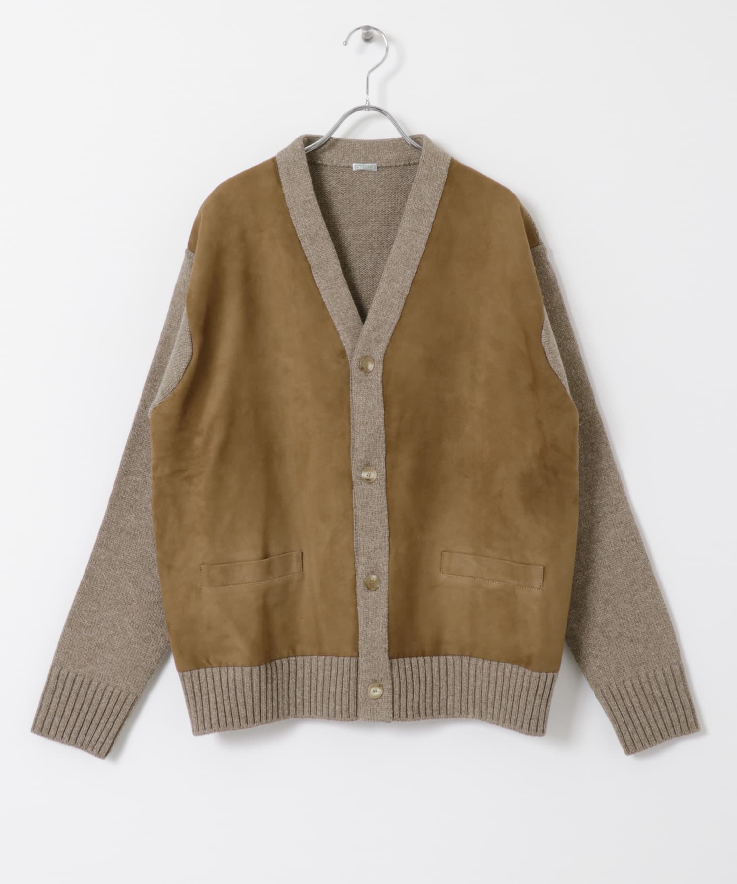 A PRESSE　Cashmere Suede C Cardigan BEIGE 2
