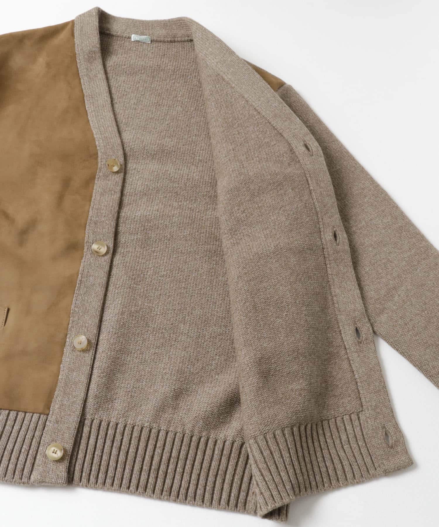 A PRESSE　Cashmere Suede C Cardigan BEIGE 2