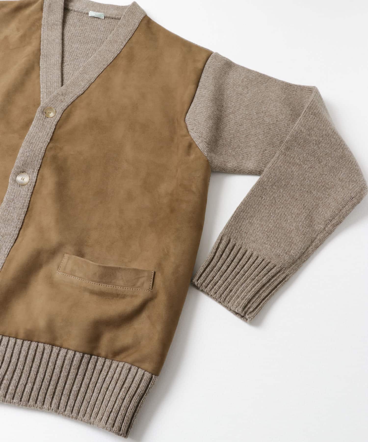 A PRESSE　Cashmere Suede C Cardigan BEIGE 2