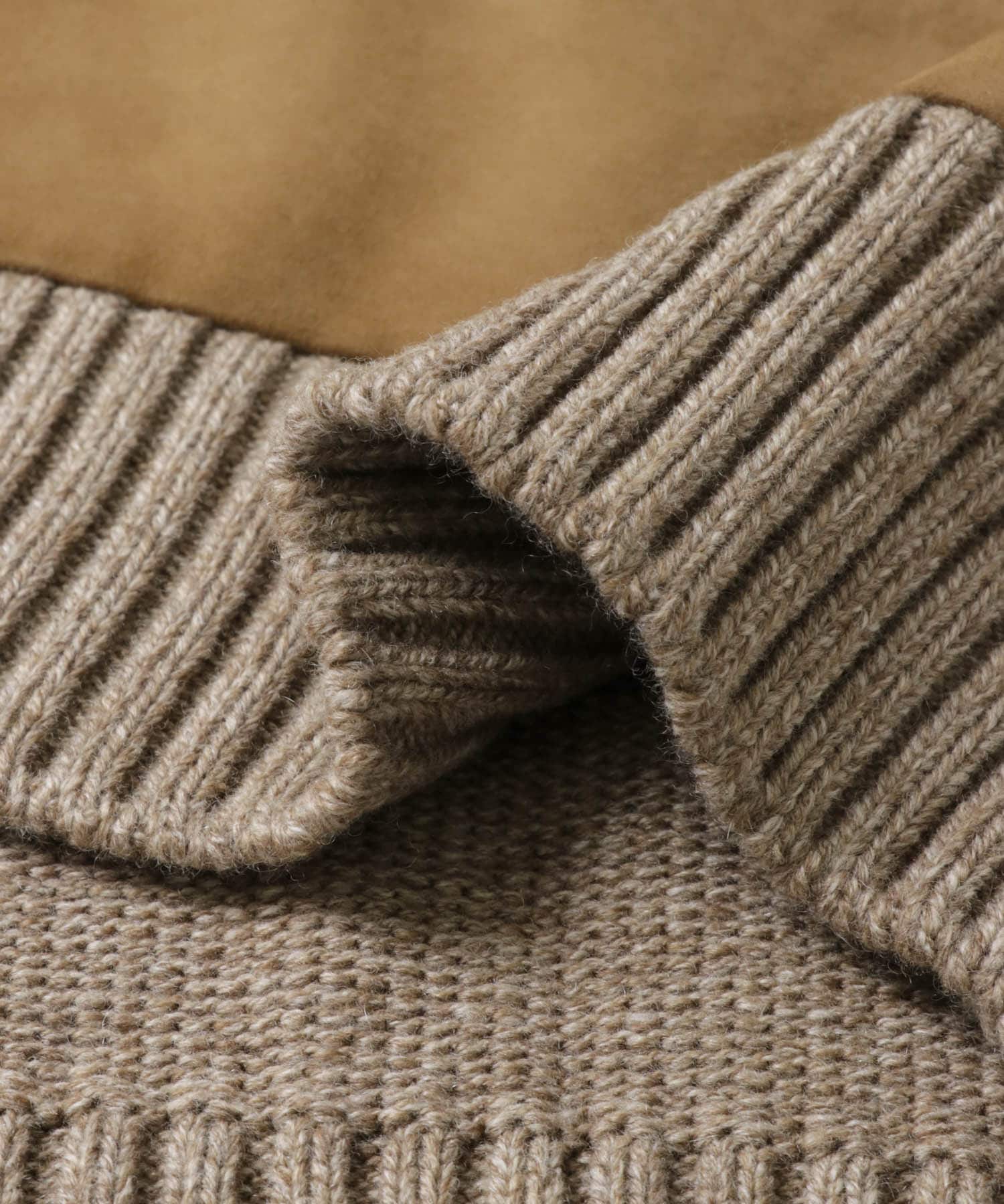 A PRESSE　Cashmere Suede C Cardigan BEIGE 2