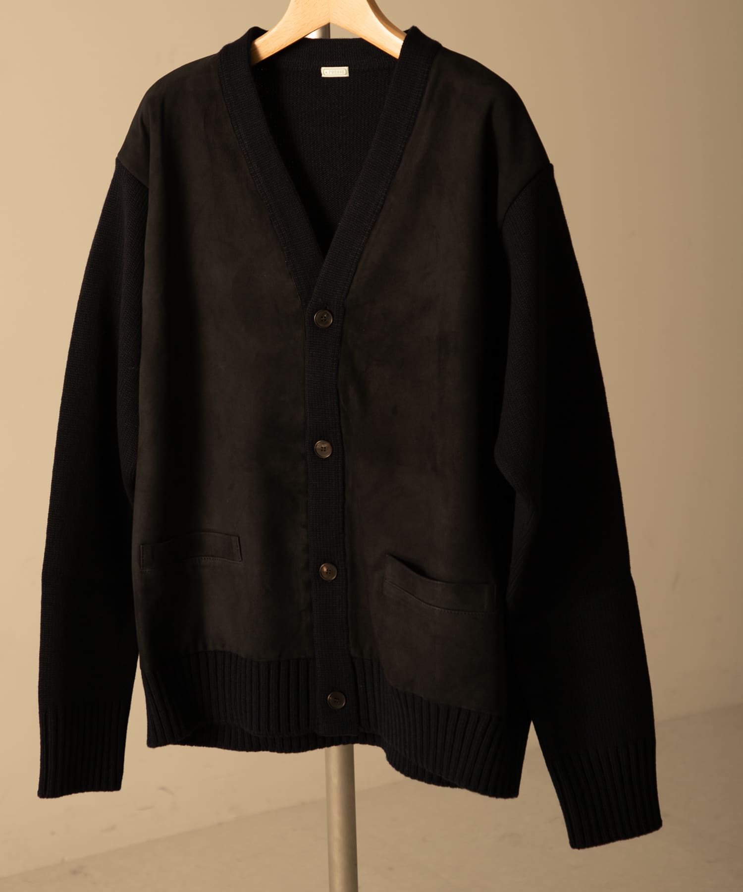 A PRESSE　Cashmere Suede C Cardigan
