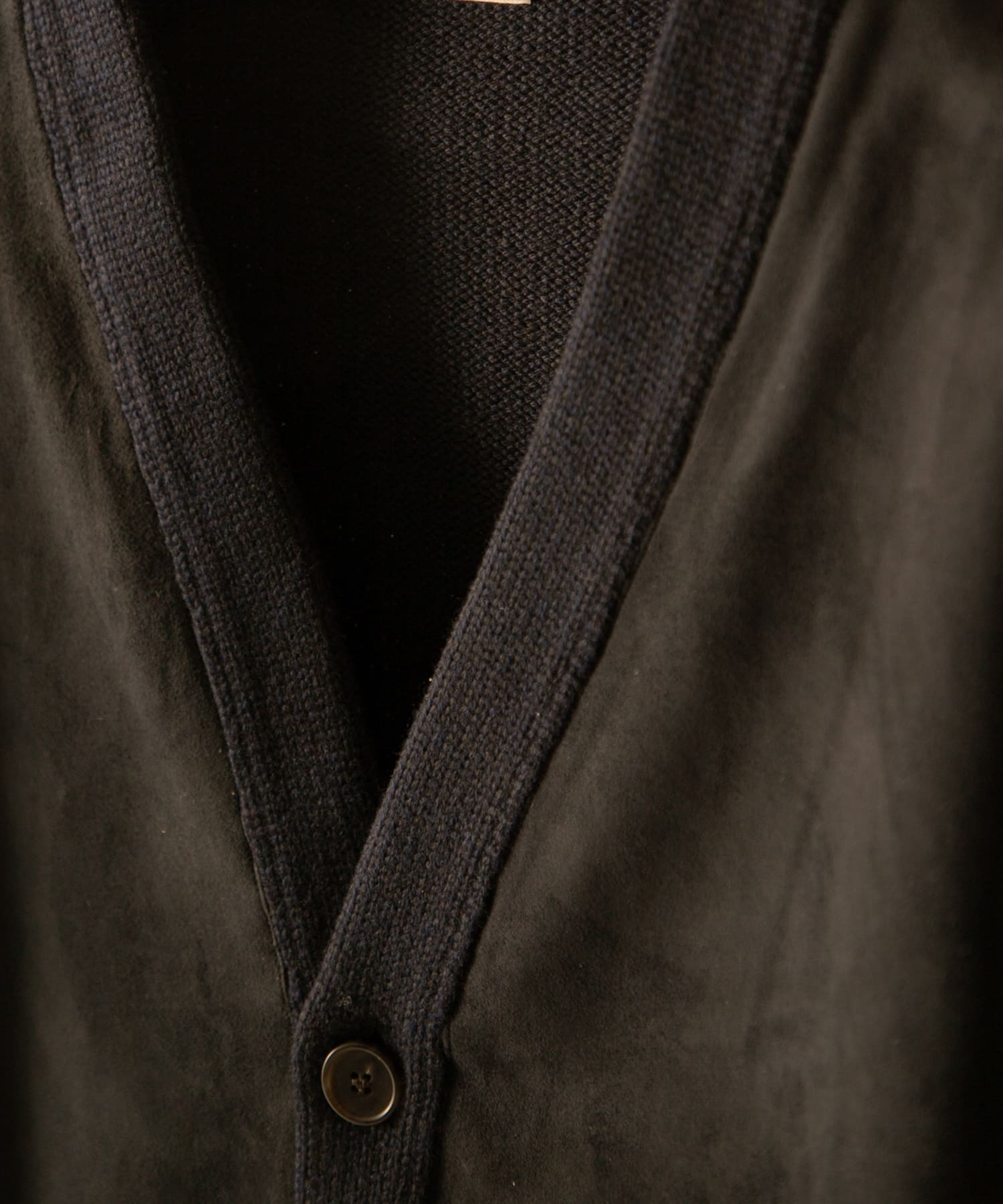 A PRESSE　Cashmere Suede C Cardigan NAVY 2