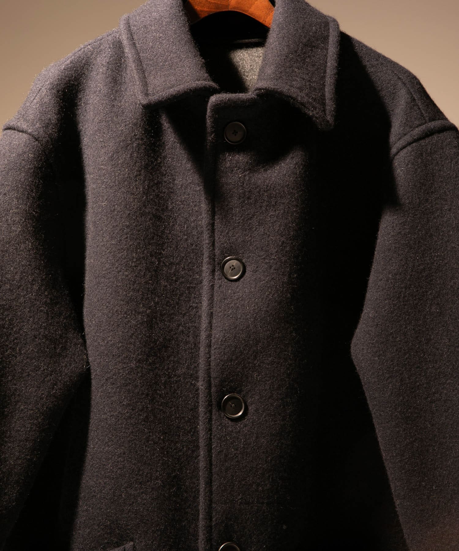 A PRESSE　Double Face Cashmere Coat NAVY 2