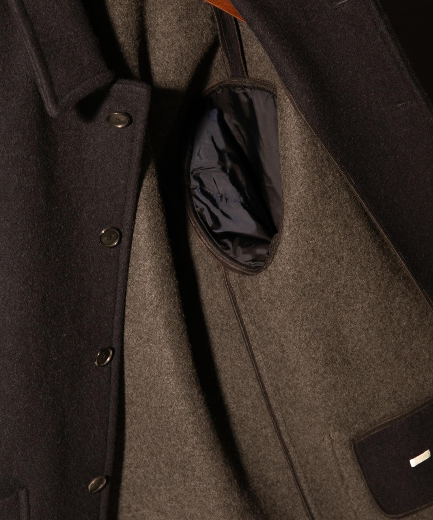 A PRESSE　Double Face Cashmere Coat NAVY 2