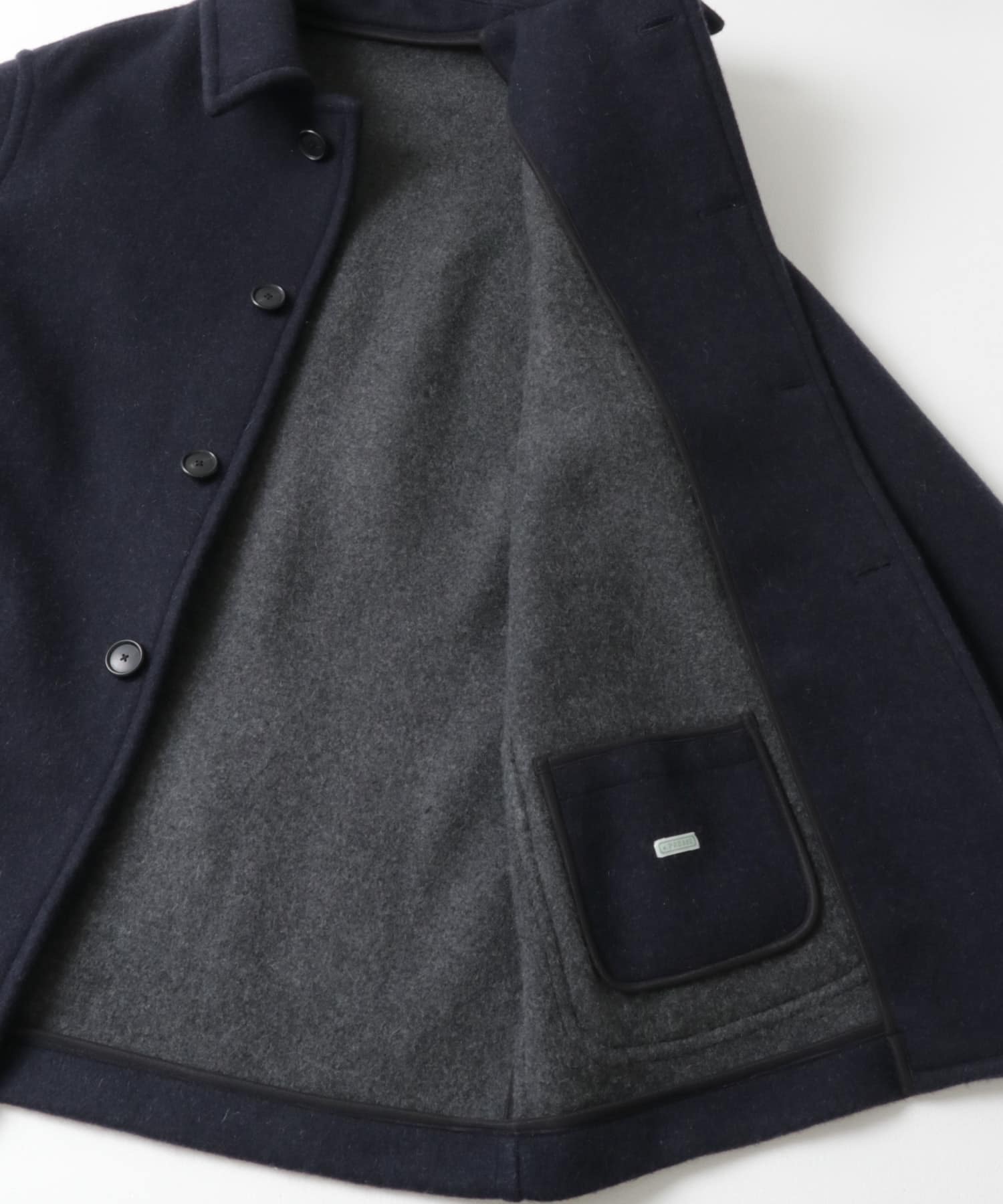 A PRESSE　Double Face Cashmere Coat NAVY 2