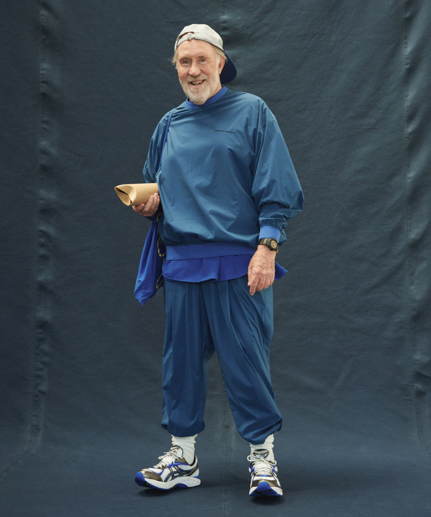 SFC　WIDE TAPERED EASY PANTS Blue M