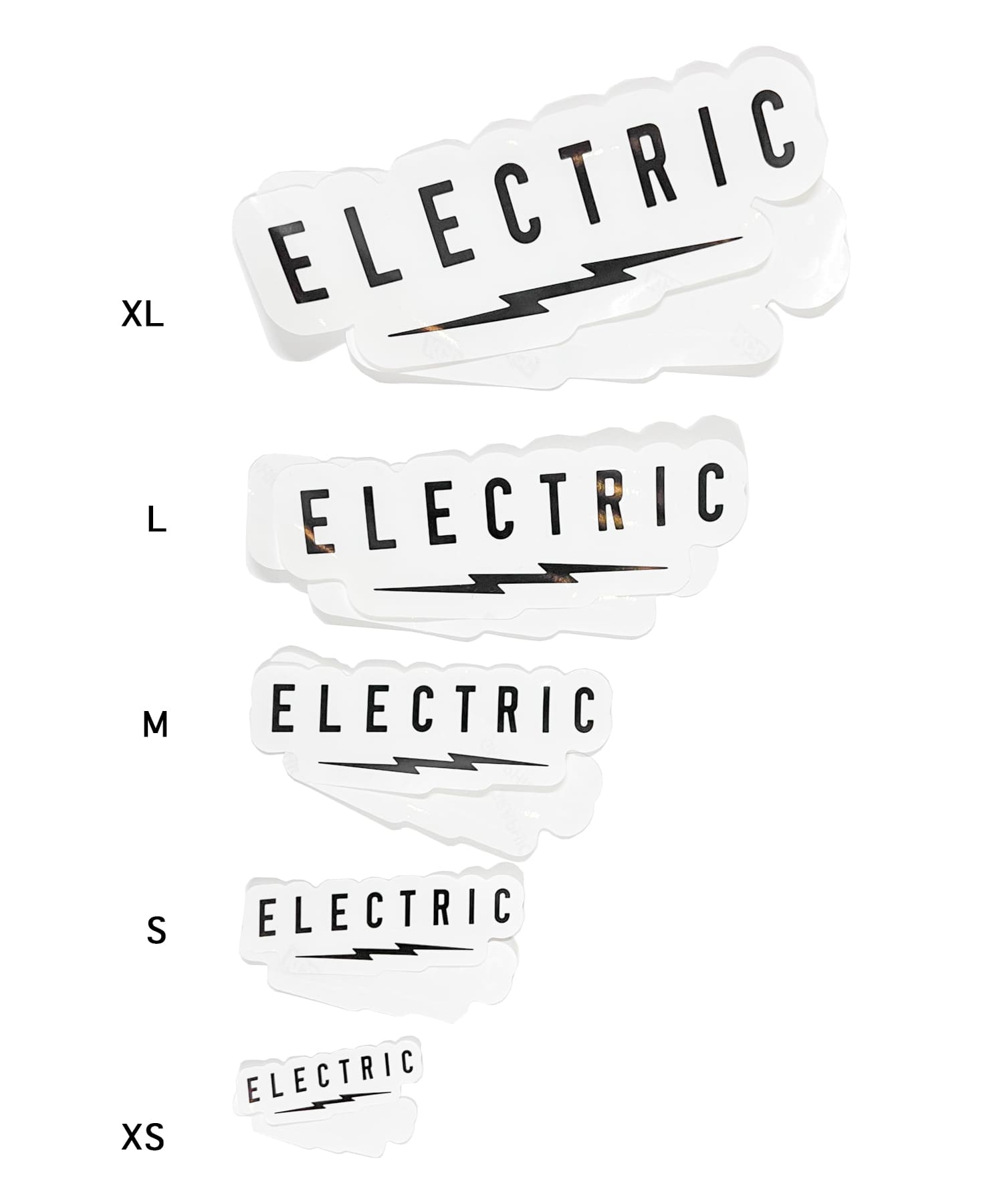 ELECTRIC　UNDERVOLT CLEAR STICKER BLACK XL
