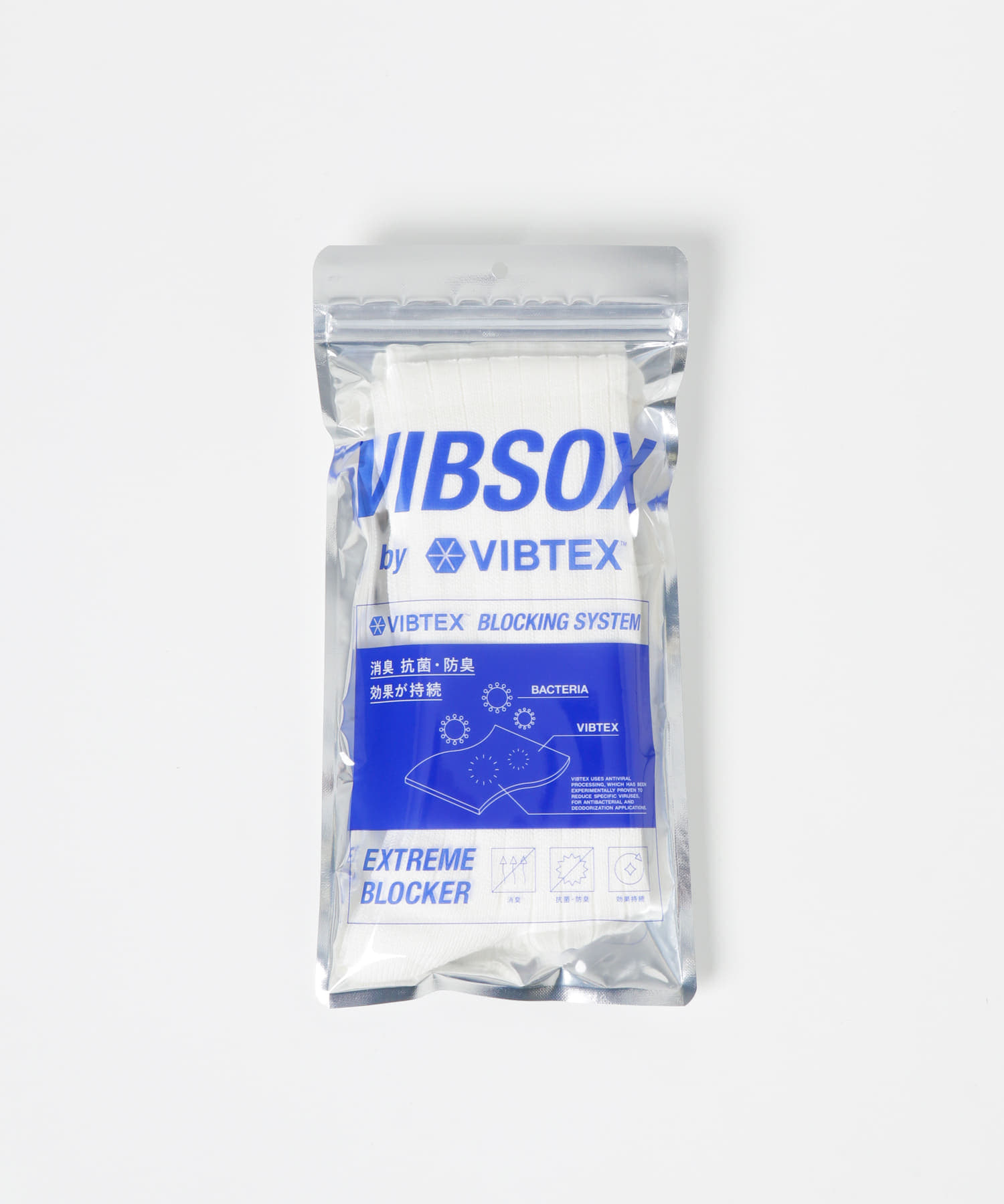 VIBSOX　LOOSE RIB SOCKS White FREE