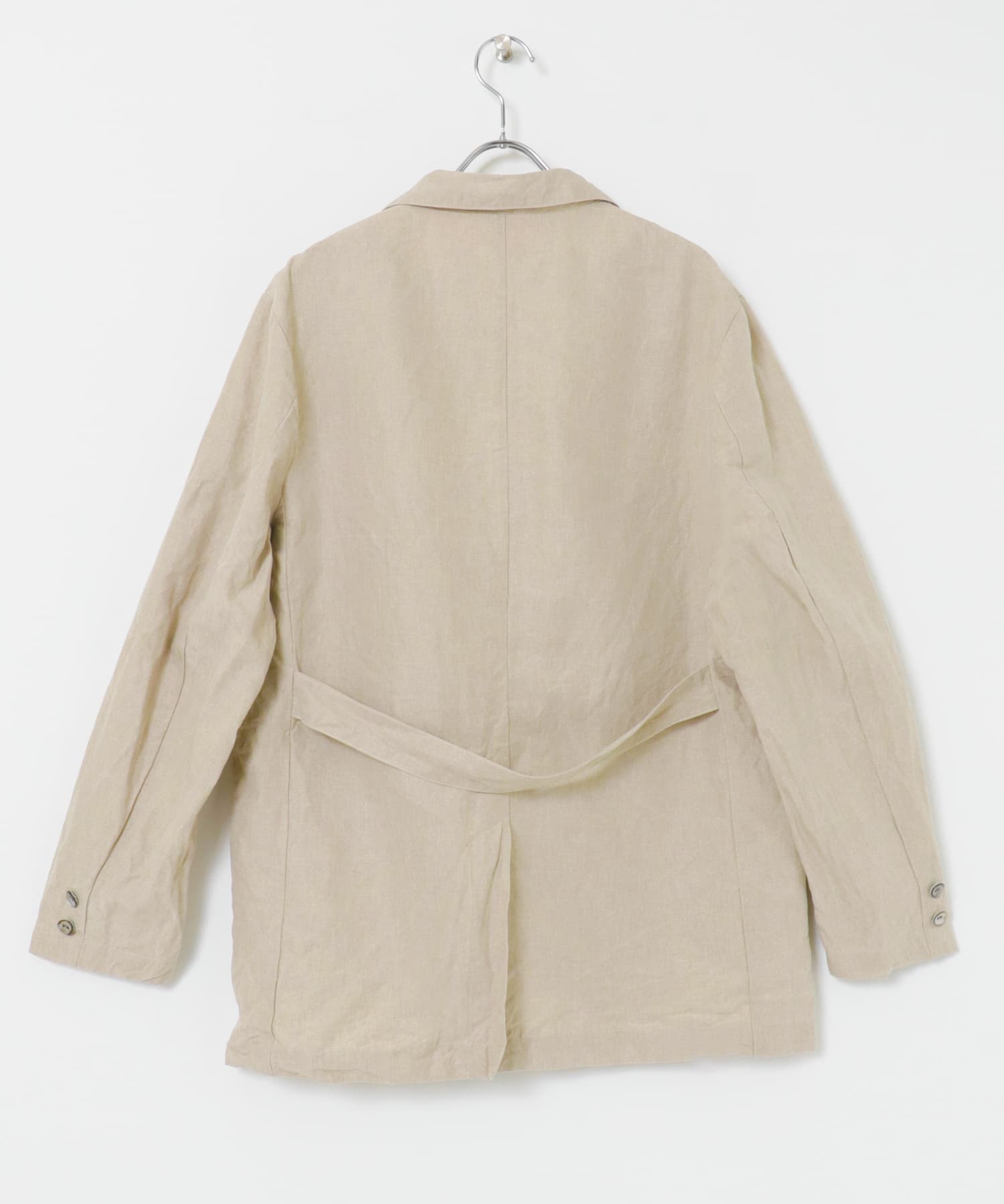 Gurank　Lapel work Jacket Linen NATURAL 3