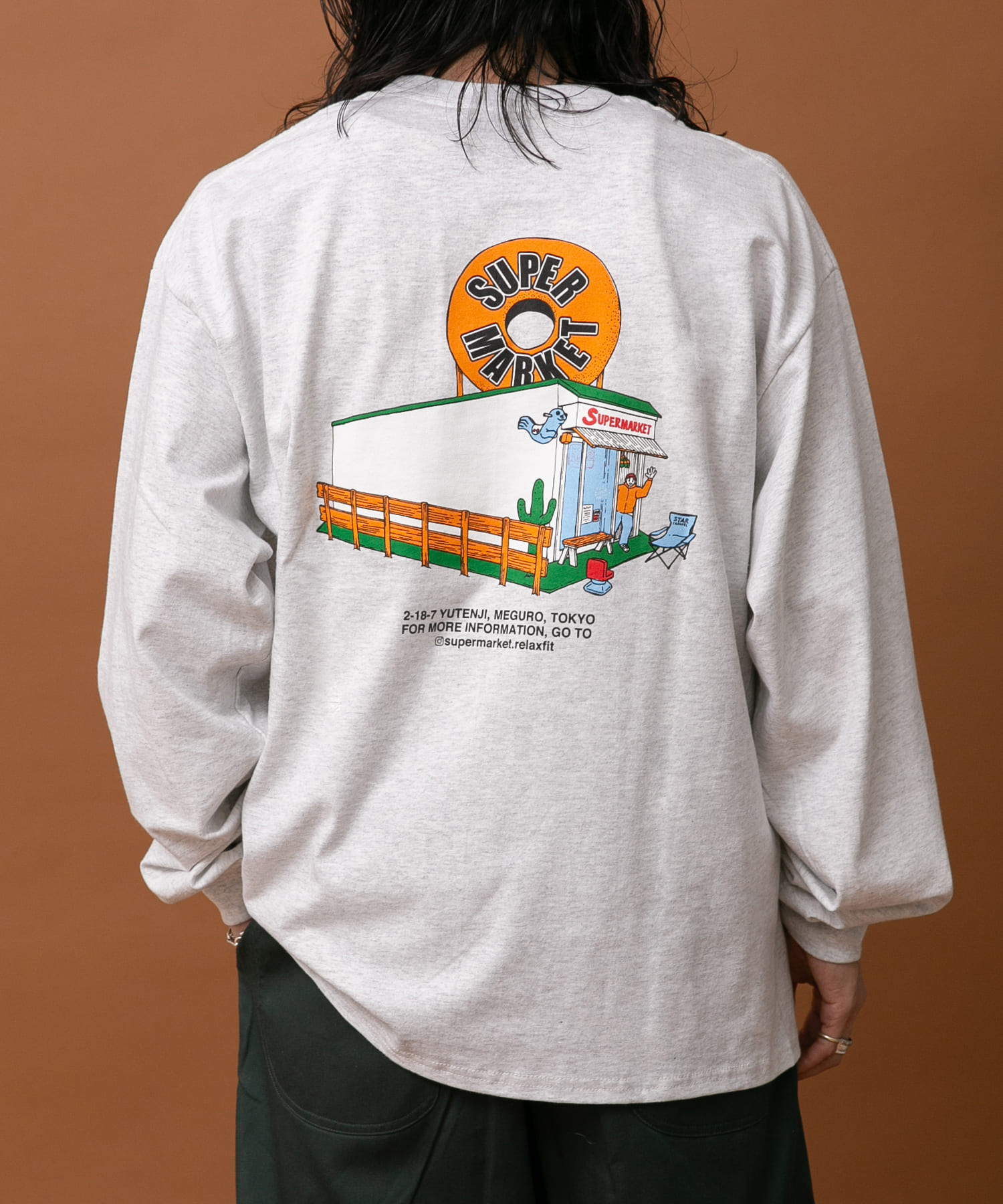SUPERMARKET　SMドーナツロングスリーブTシャツ
