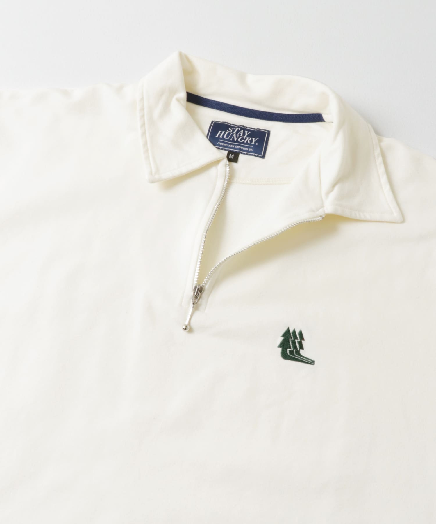 STAY HUNGRY　TREES SHORTSLEEVE POLO WHITE M