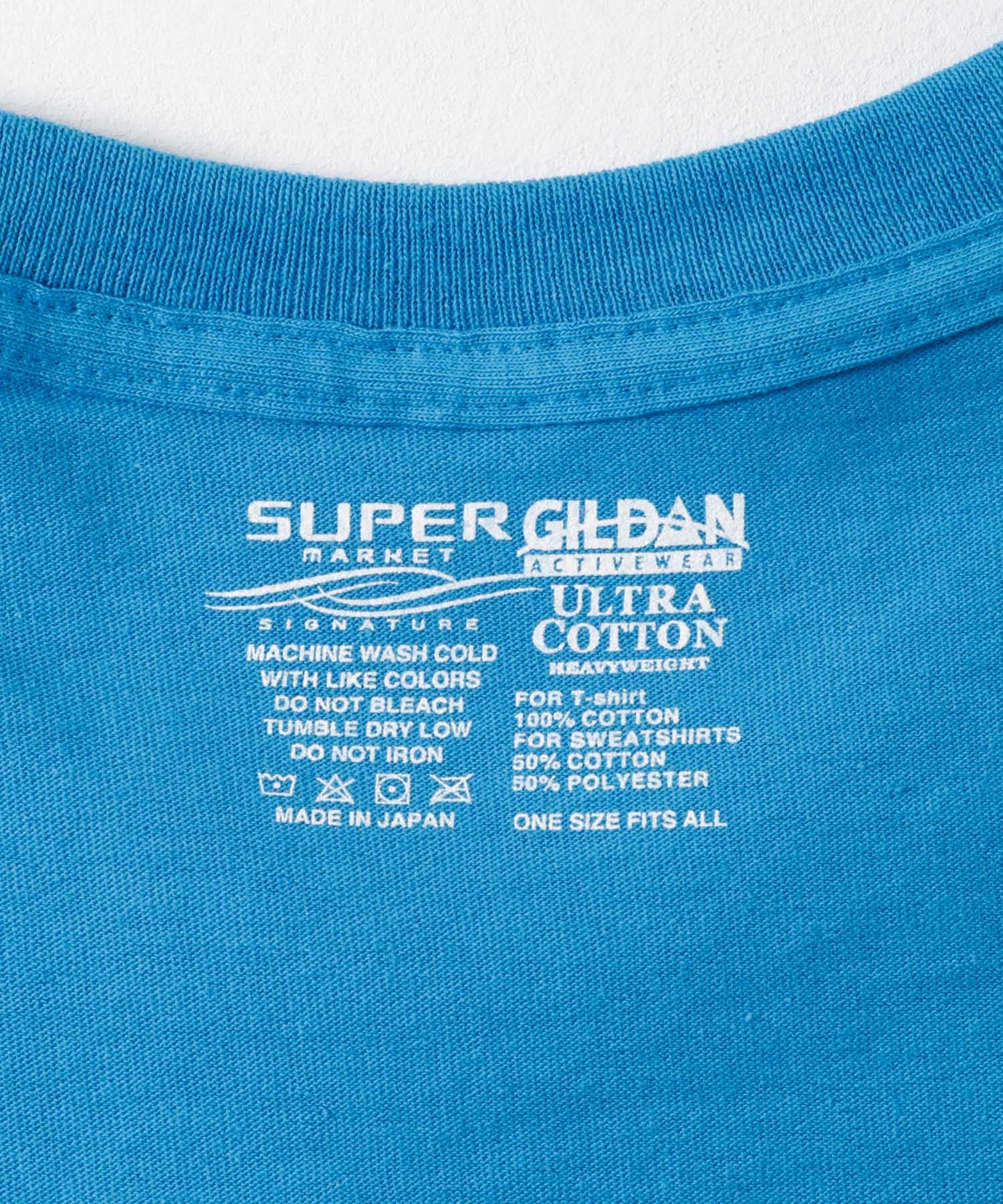 SUPERMARKET　SMサークルT-SHIRTS BLUE FREE