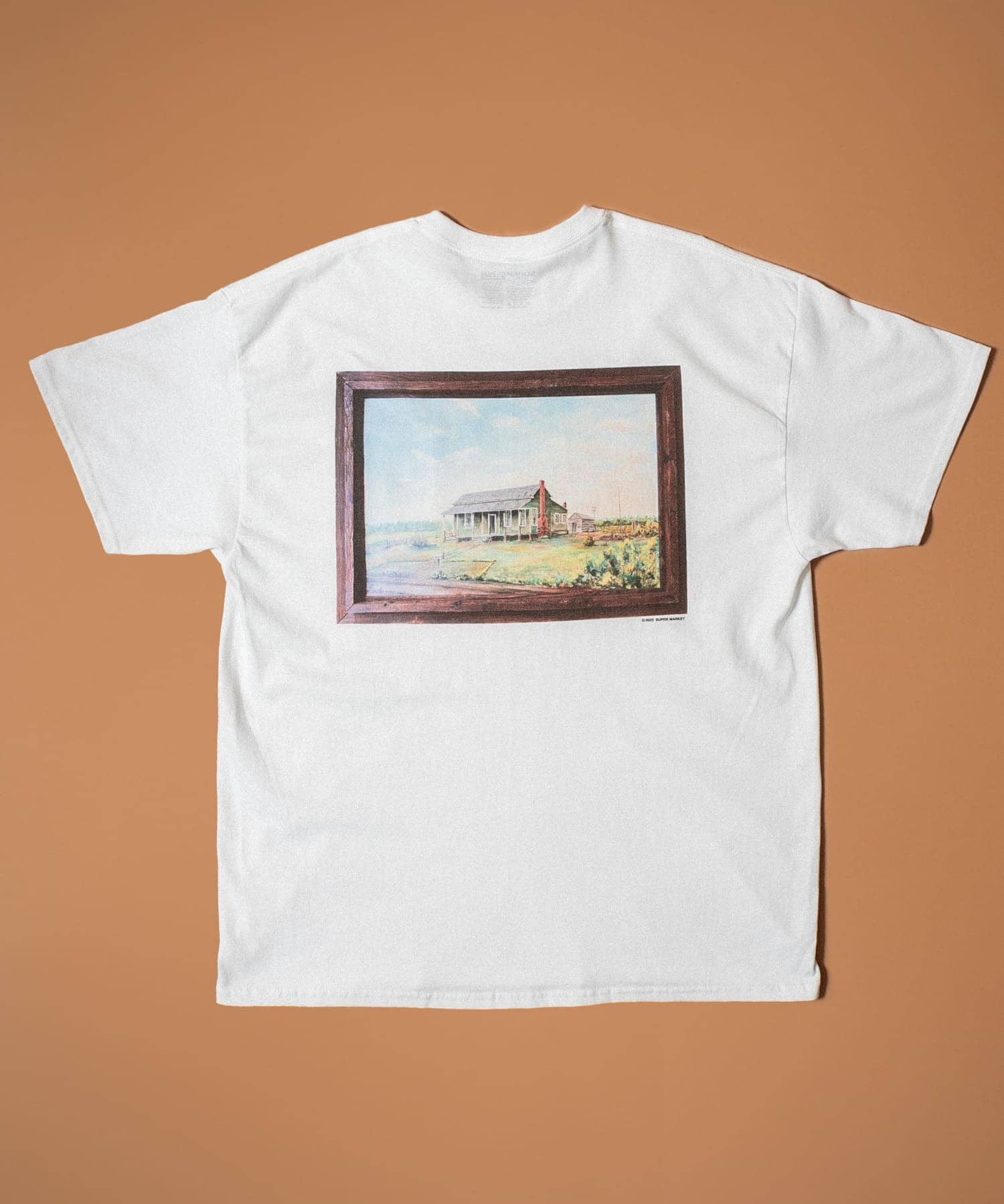 SUPERMARKET　SM絵画T-SHIRTS C WHITE FREE