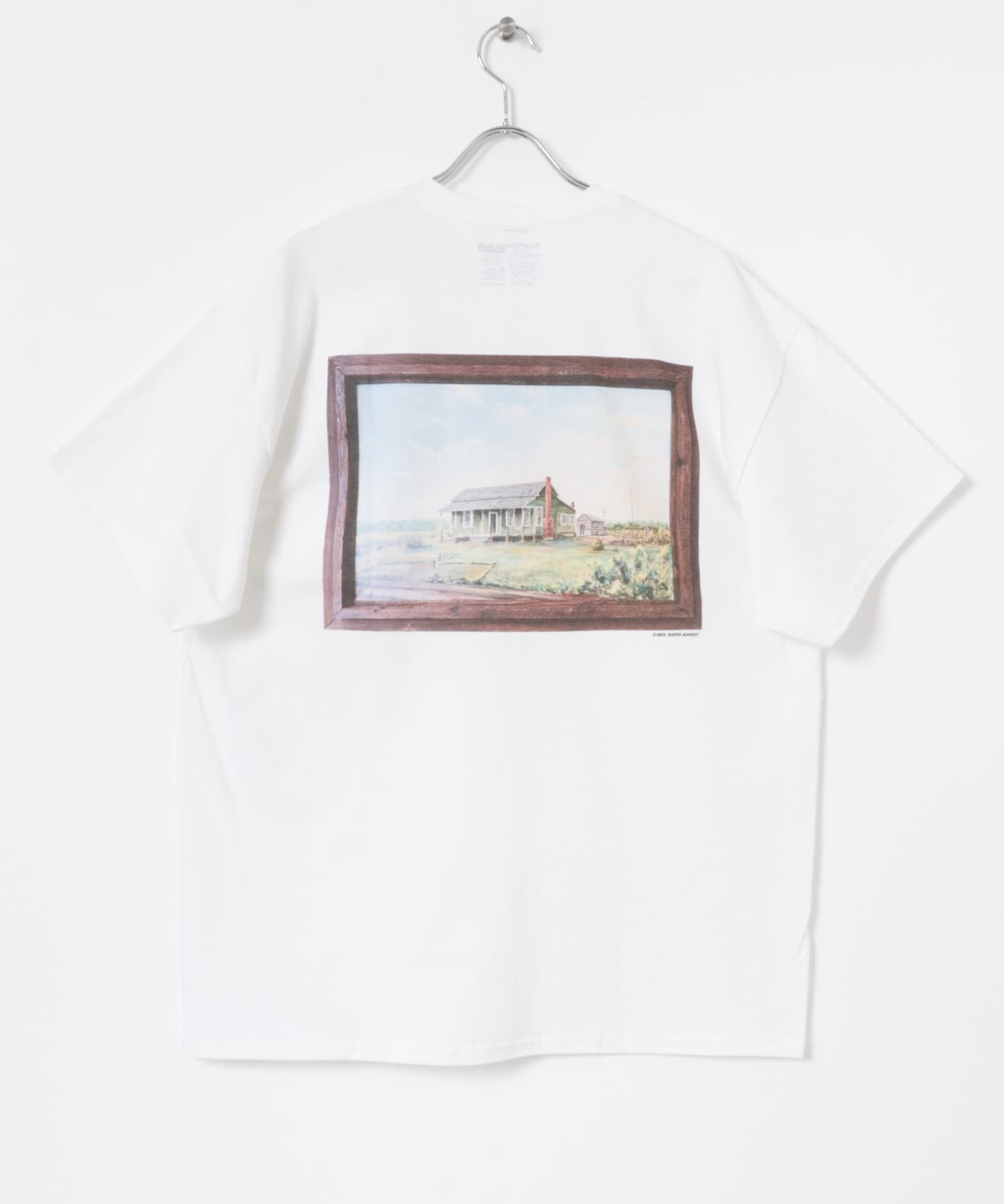 SUPERMARKET　SM絵画T-SHIRTS C WHITE FREE