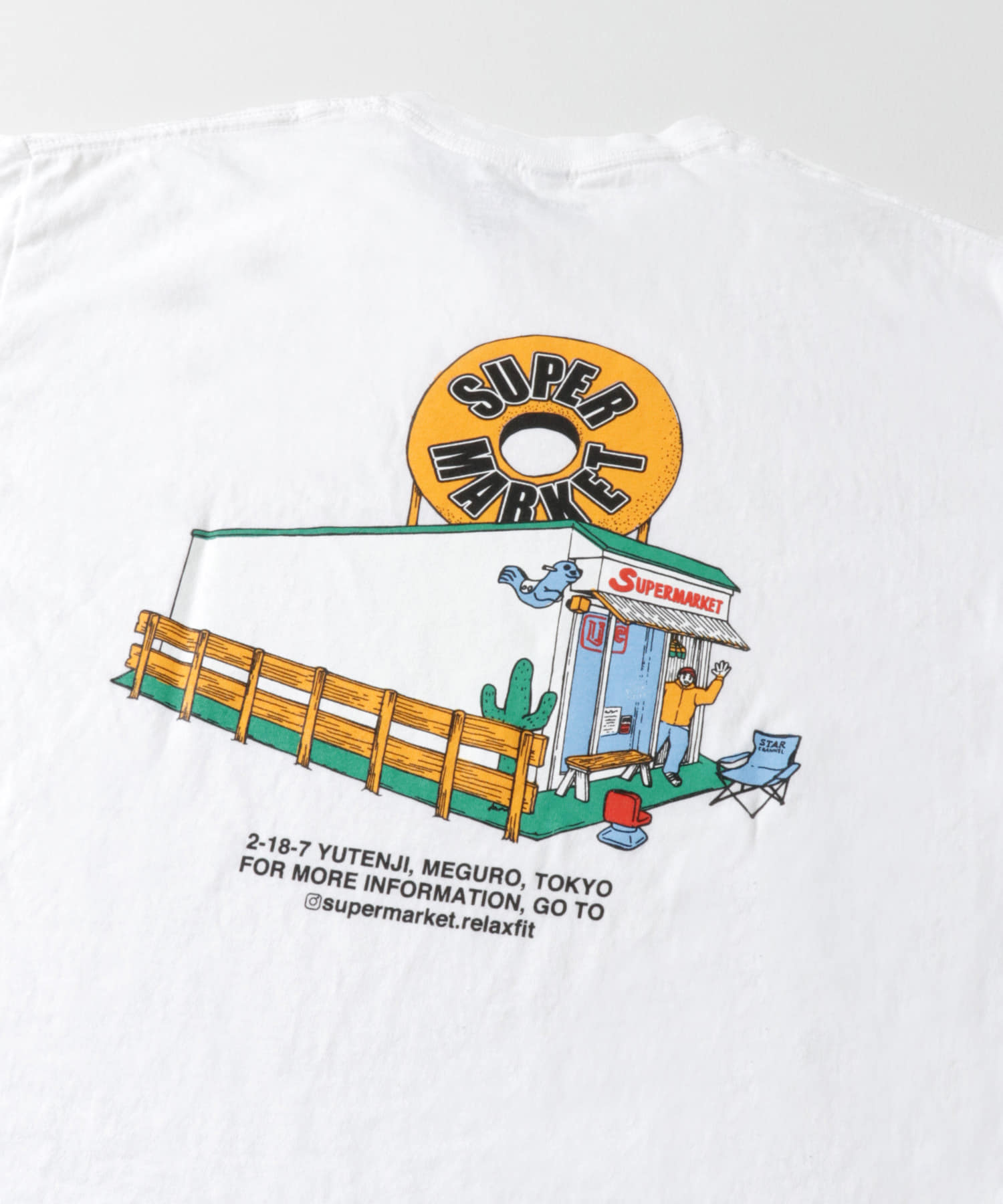 SUPERMARKET　SMドーナツ Tシャツ WHITE L
