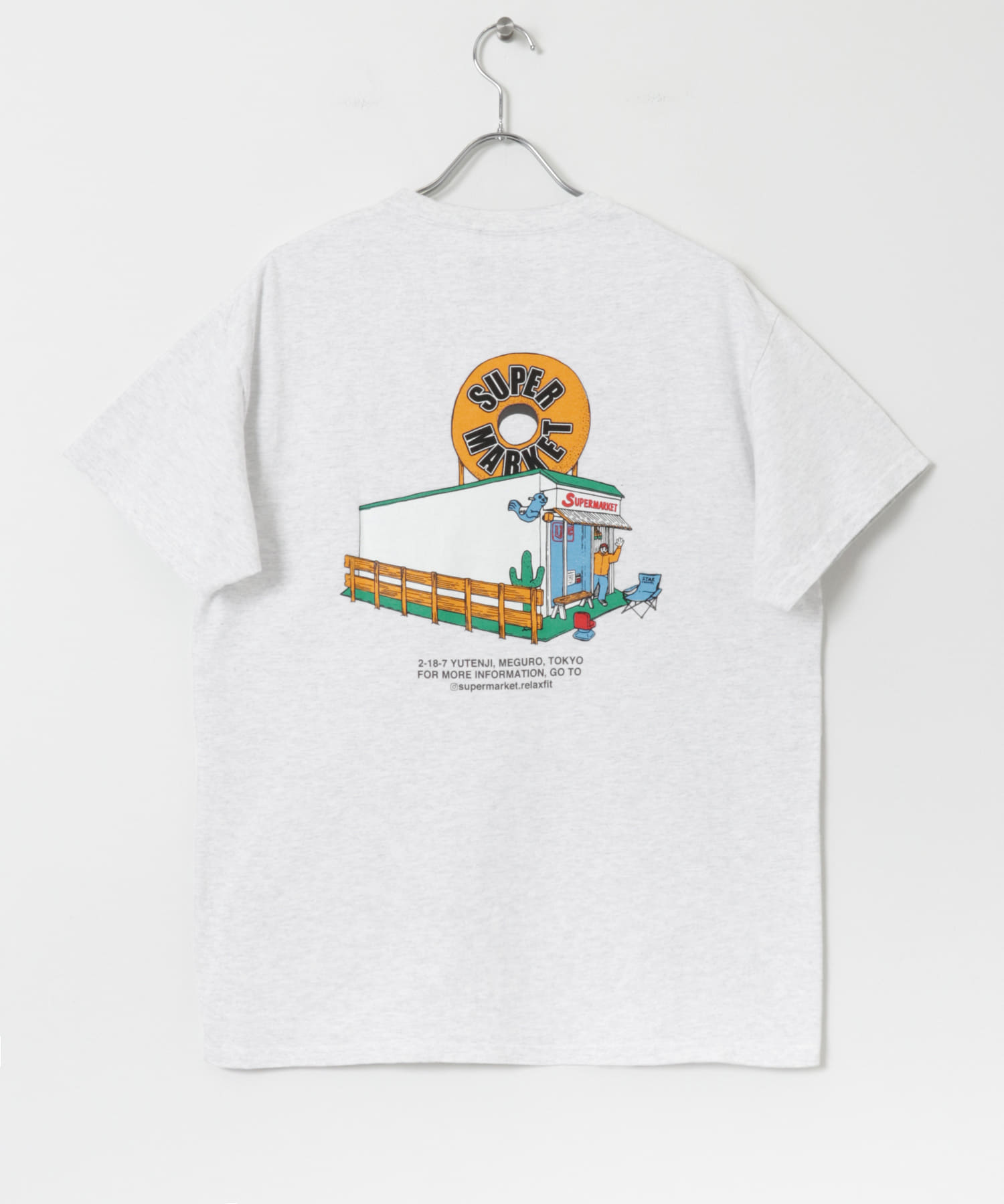 SUPERMARKET　SMドーナツ Tシャツ ASH L