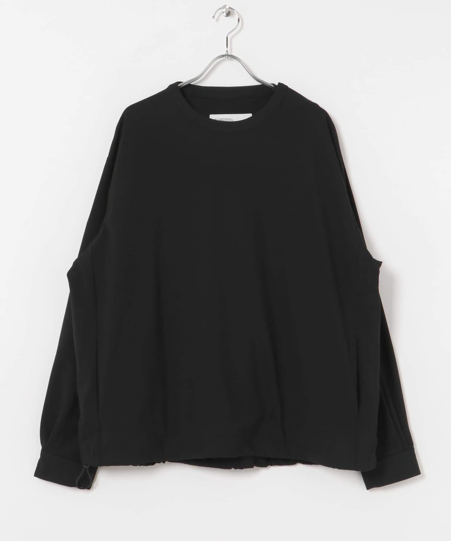 UNTRACE　スプリットラグラン プルオーバー ロングスリーブ BLACK 1