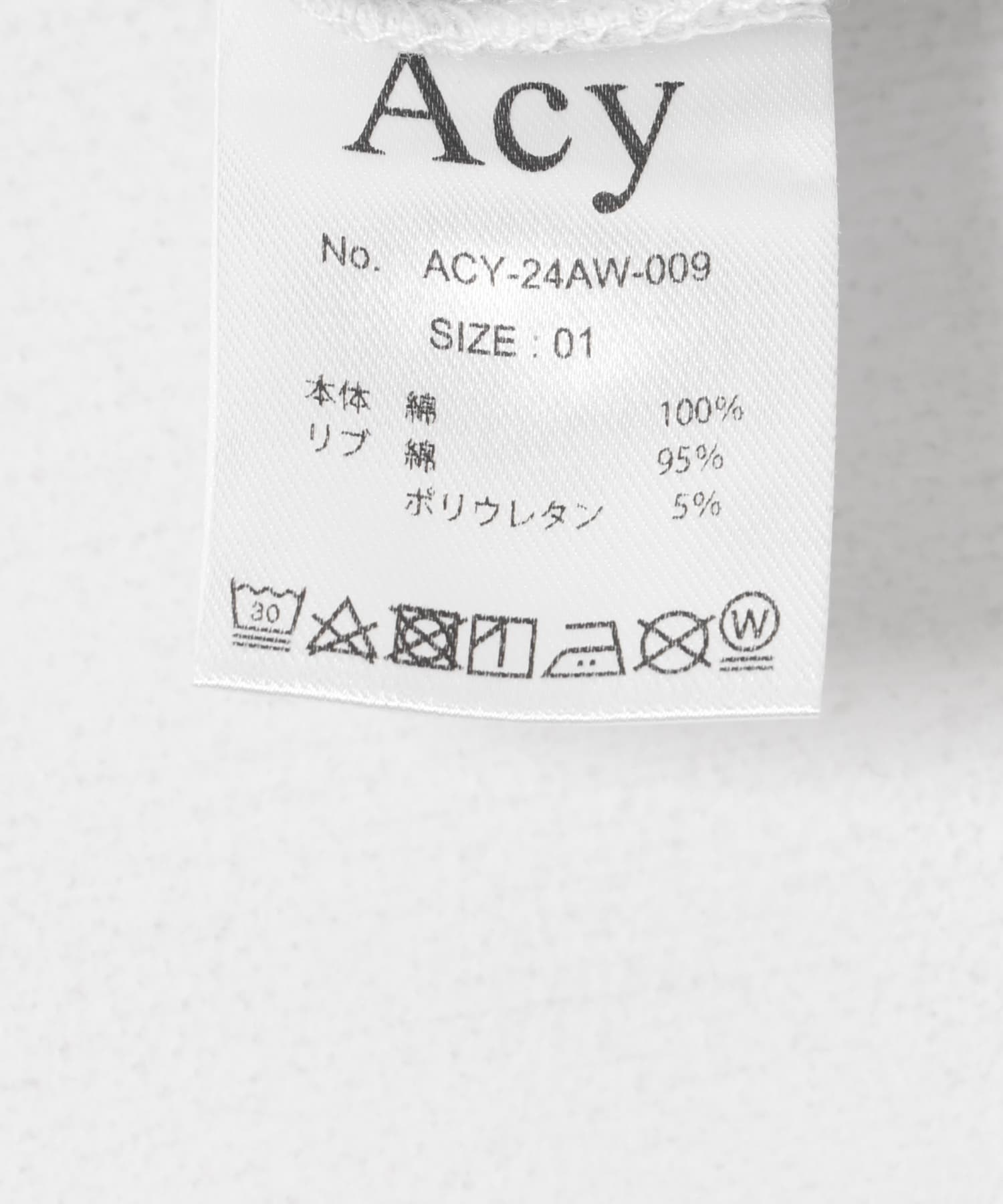 Acy　NJ L/S TEE ASH M