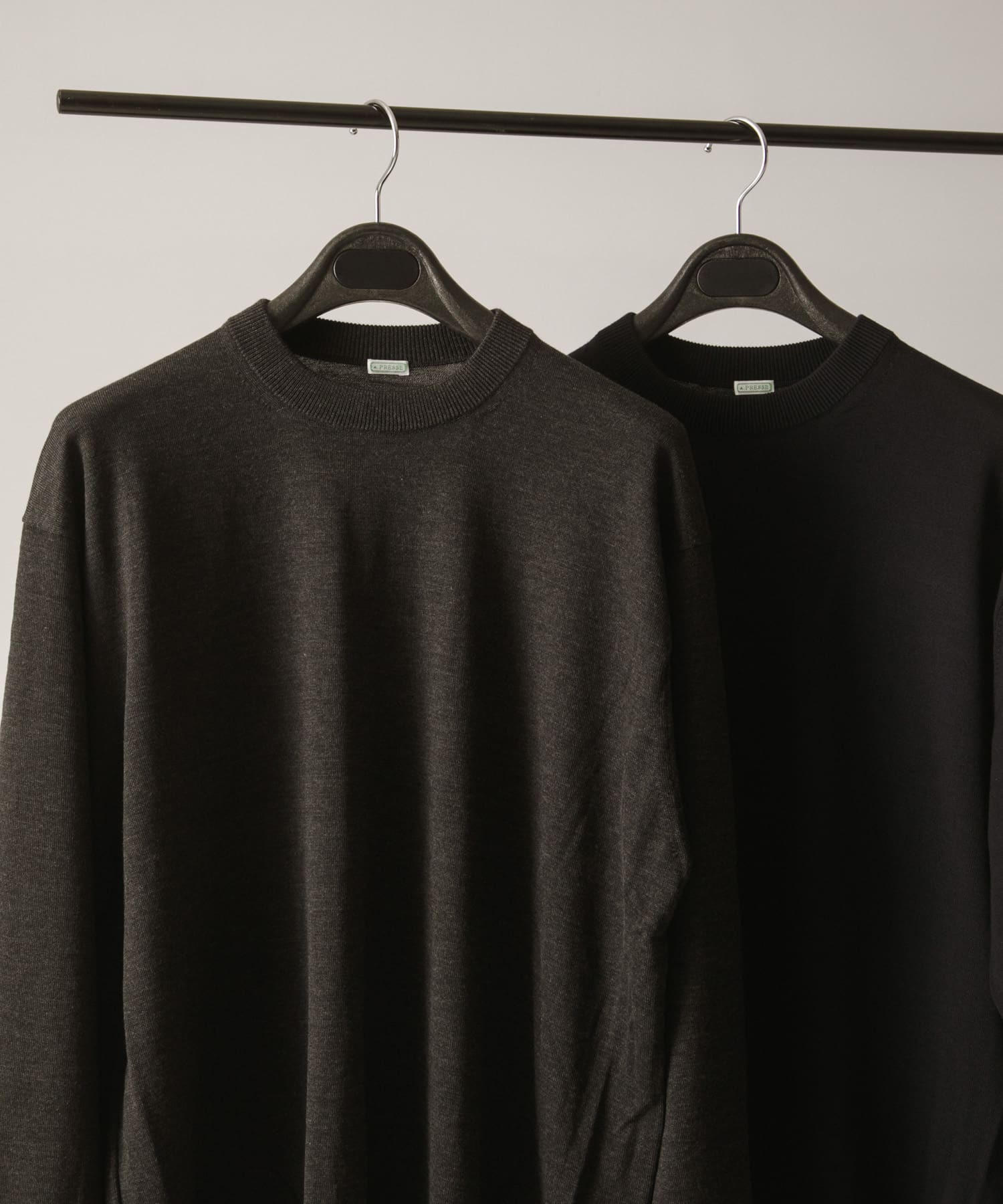 A PRESSE　Wool Knit L/S T-Shirt CHARCOAL 2