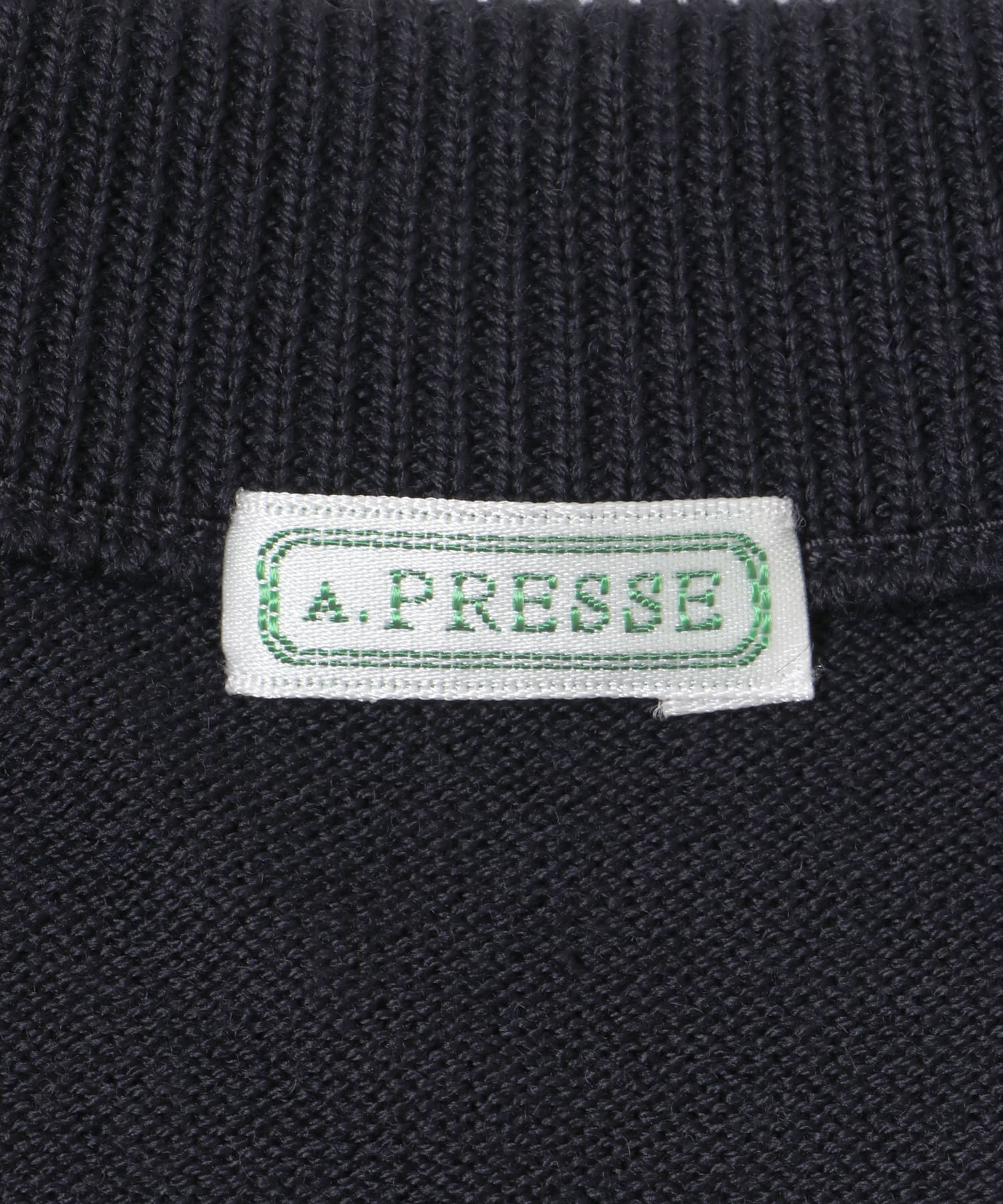 A PRESSE　Wool Knit L/S T-Shirt NAVY 2