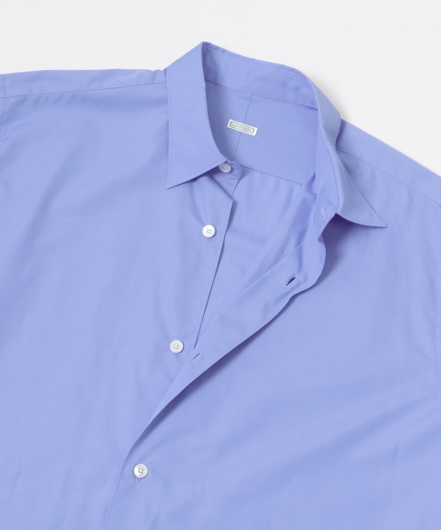 A PRESSE　Regular Collar Shirt SAX 1