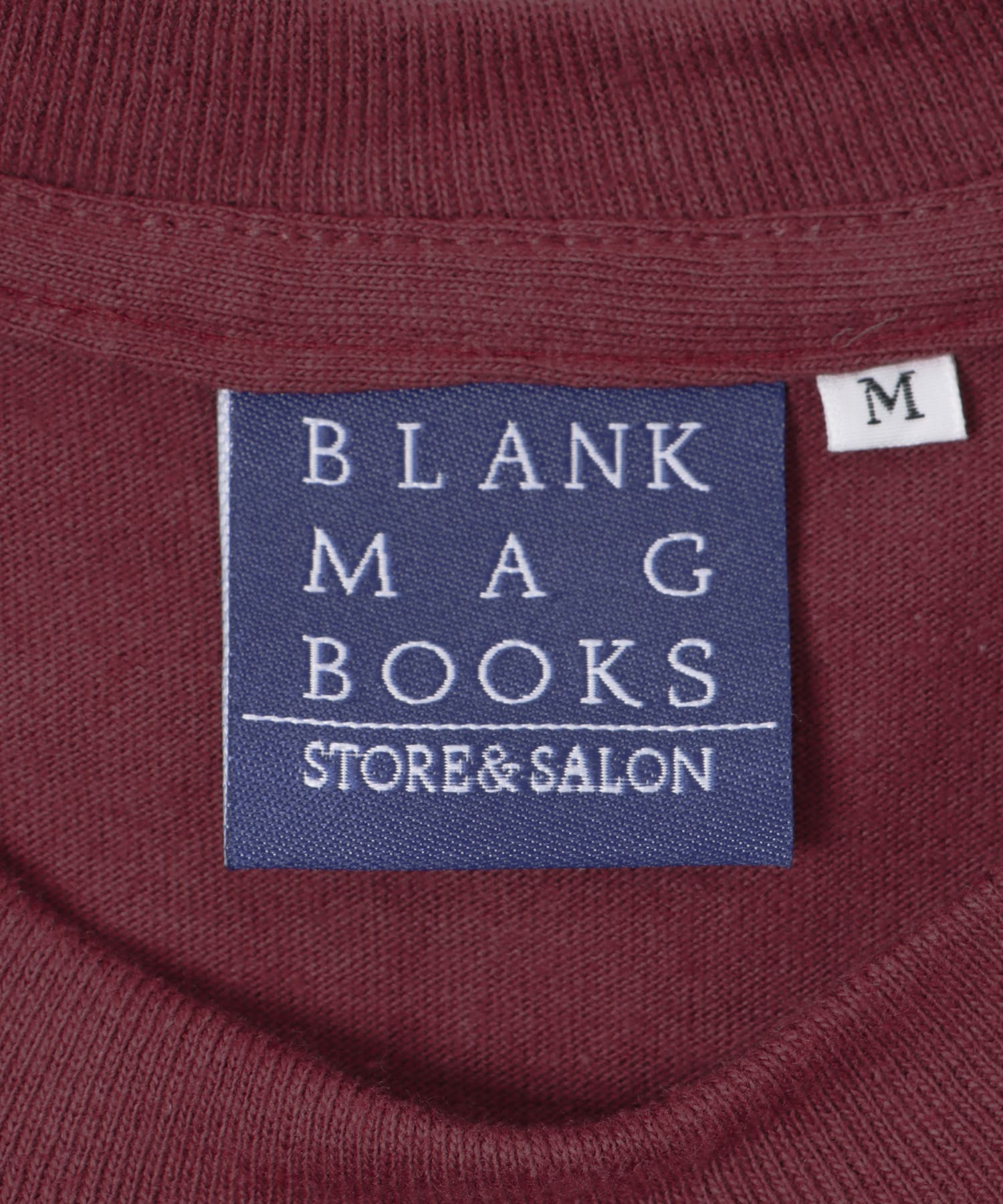BLANKMAG　3D  BOOK SALON L/S Tee Burgundy M