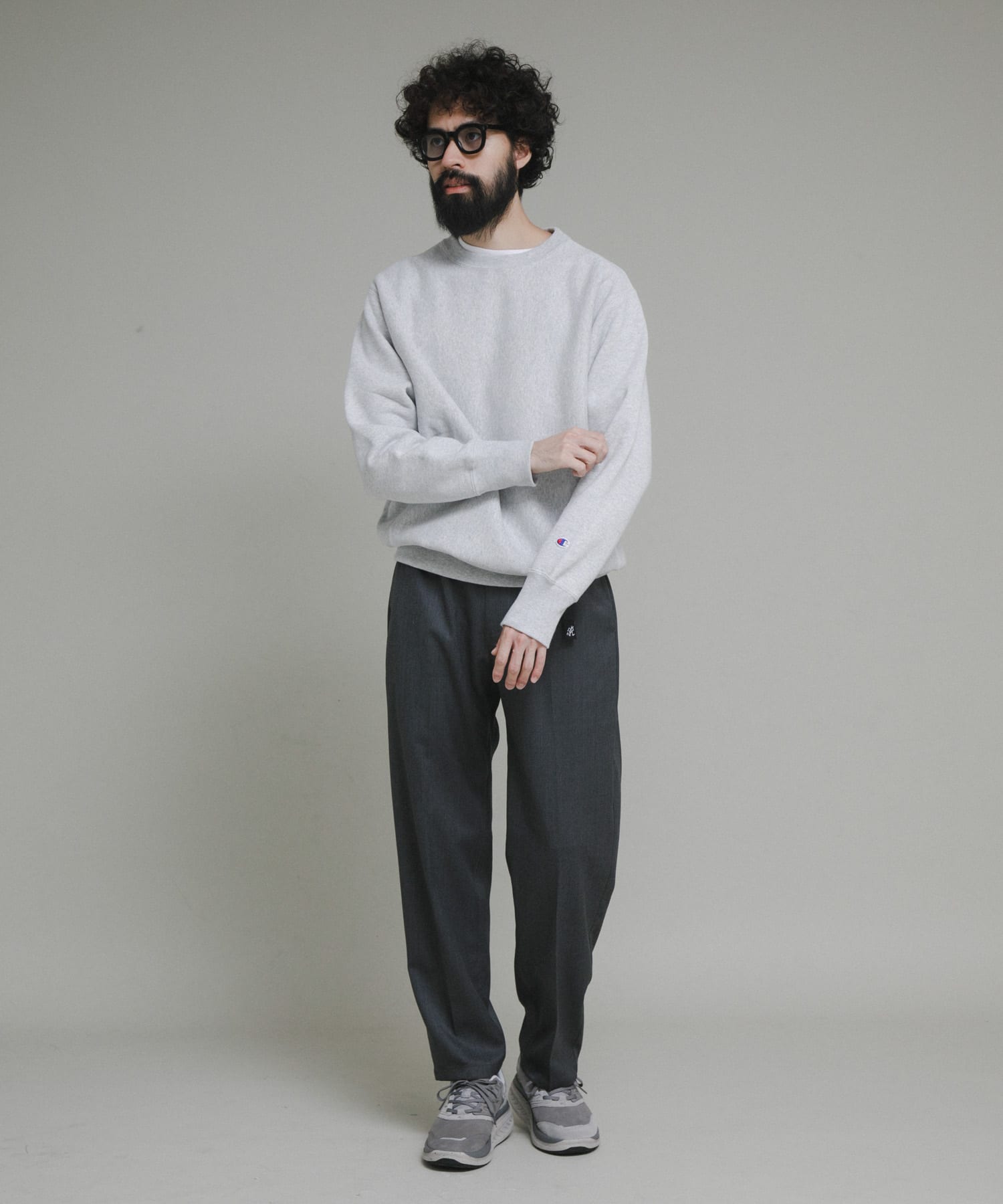 『別注』LOWERCASE×Champion　リバースウィーブ 040シルバー M