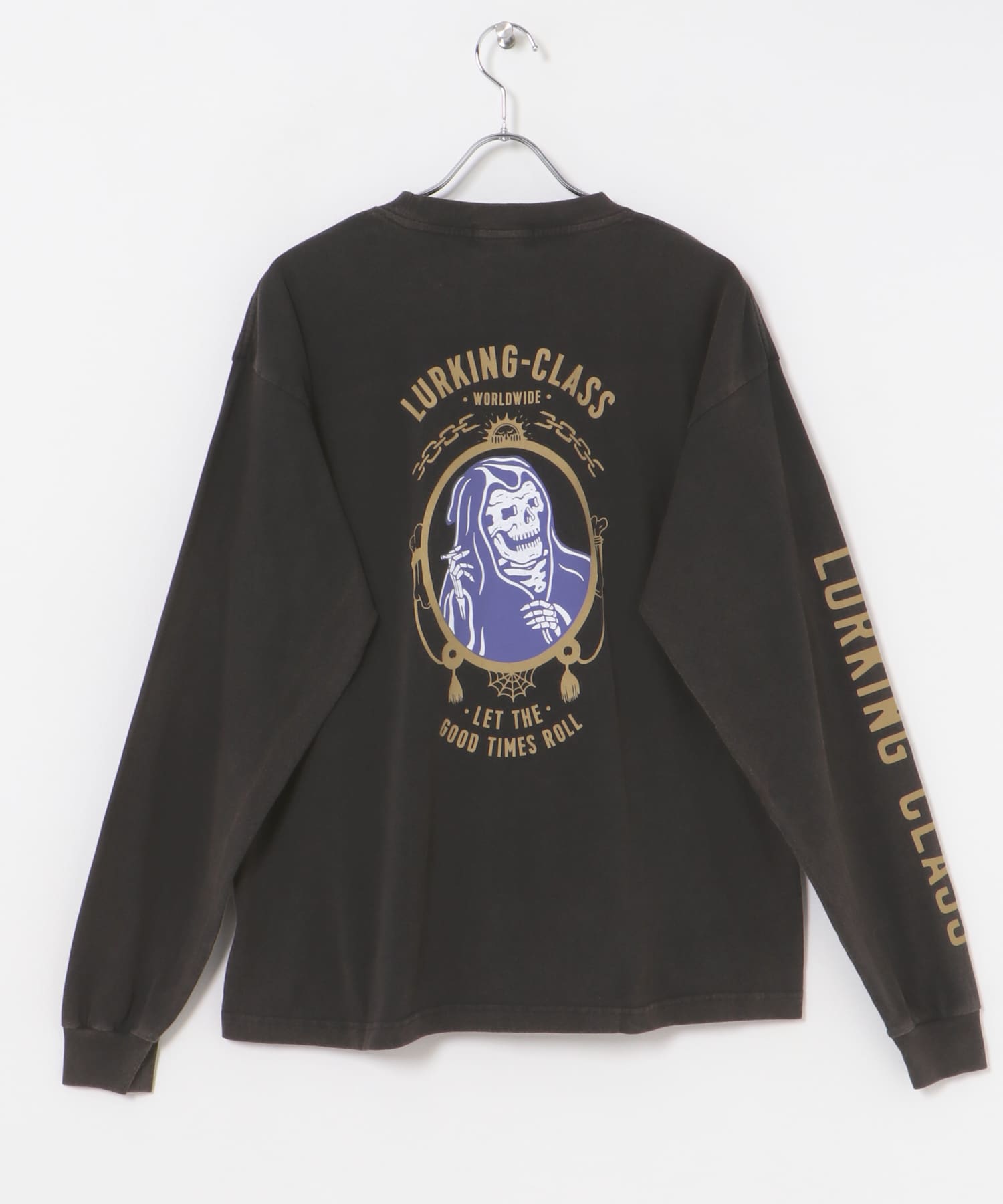 『別注』LURKING CLASS×URBS　ROLL L/S TEE BLACK ACID M