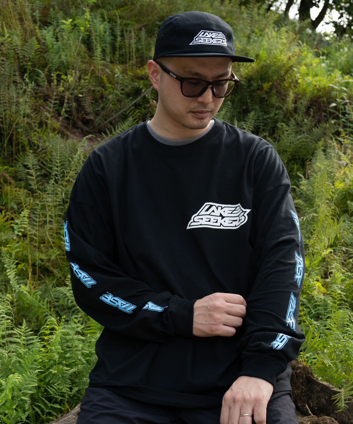 『別注』TASF×LAKE SEEKERS　LOGO CAP BLK/WHT FREE