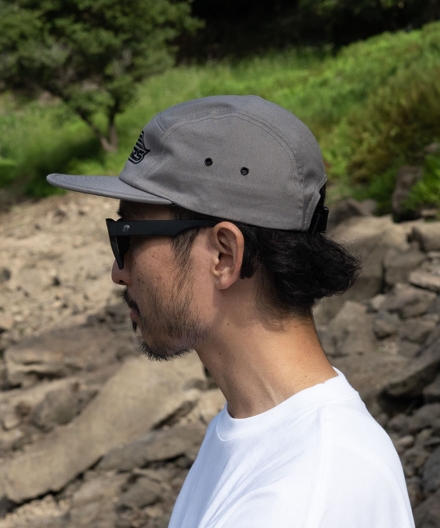 『別注』TASF×LAKE SEEKERS　LOGO CAP GRY/BLK FREE