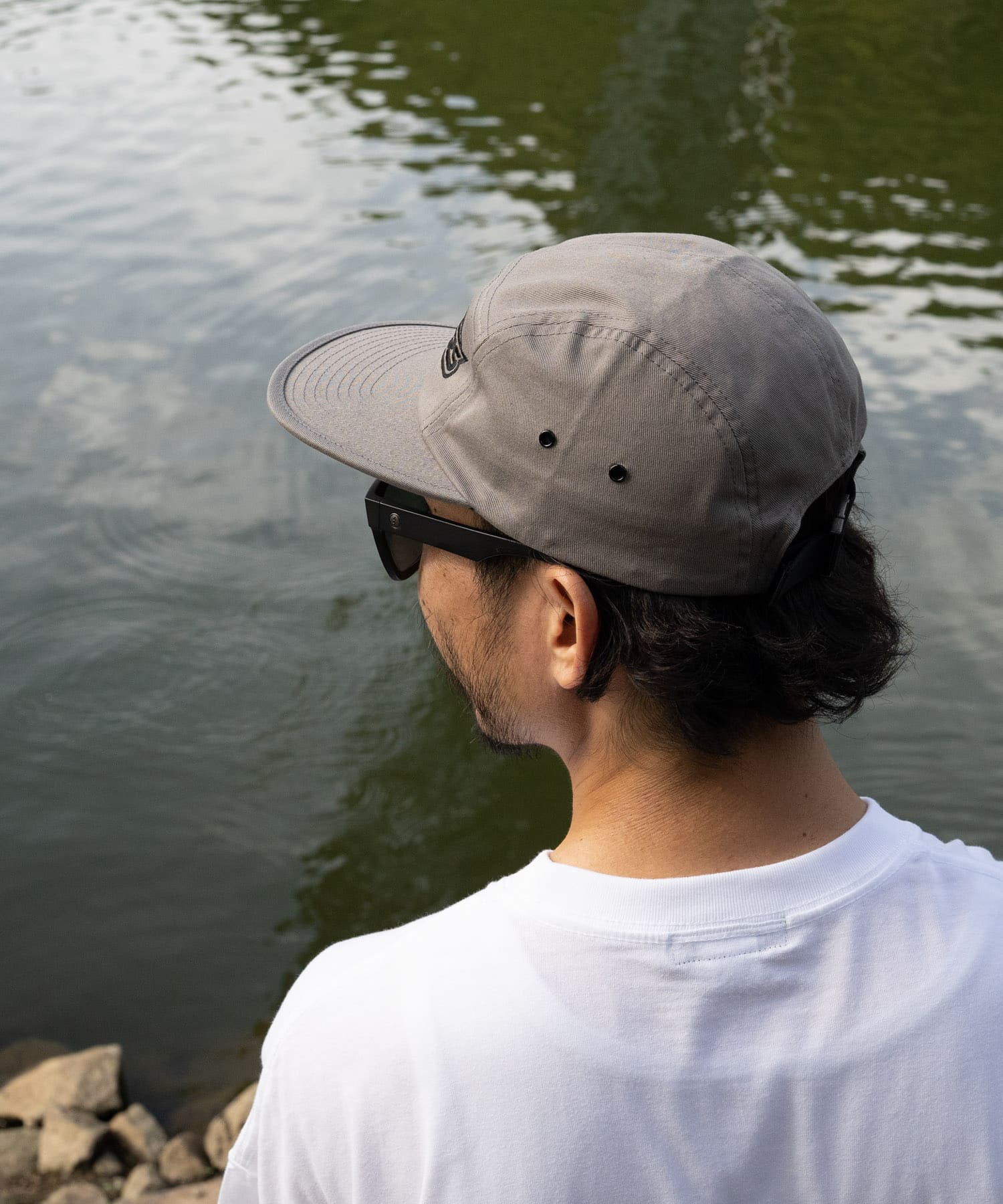 『別注』TASF×LAKE SEEKERS　LOGO CAP GRY/BLK FREE