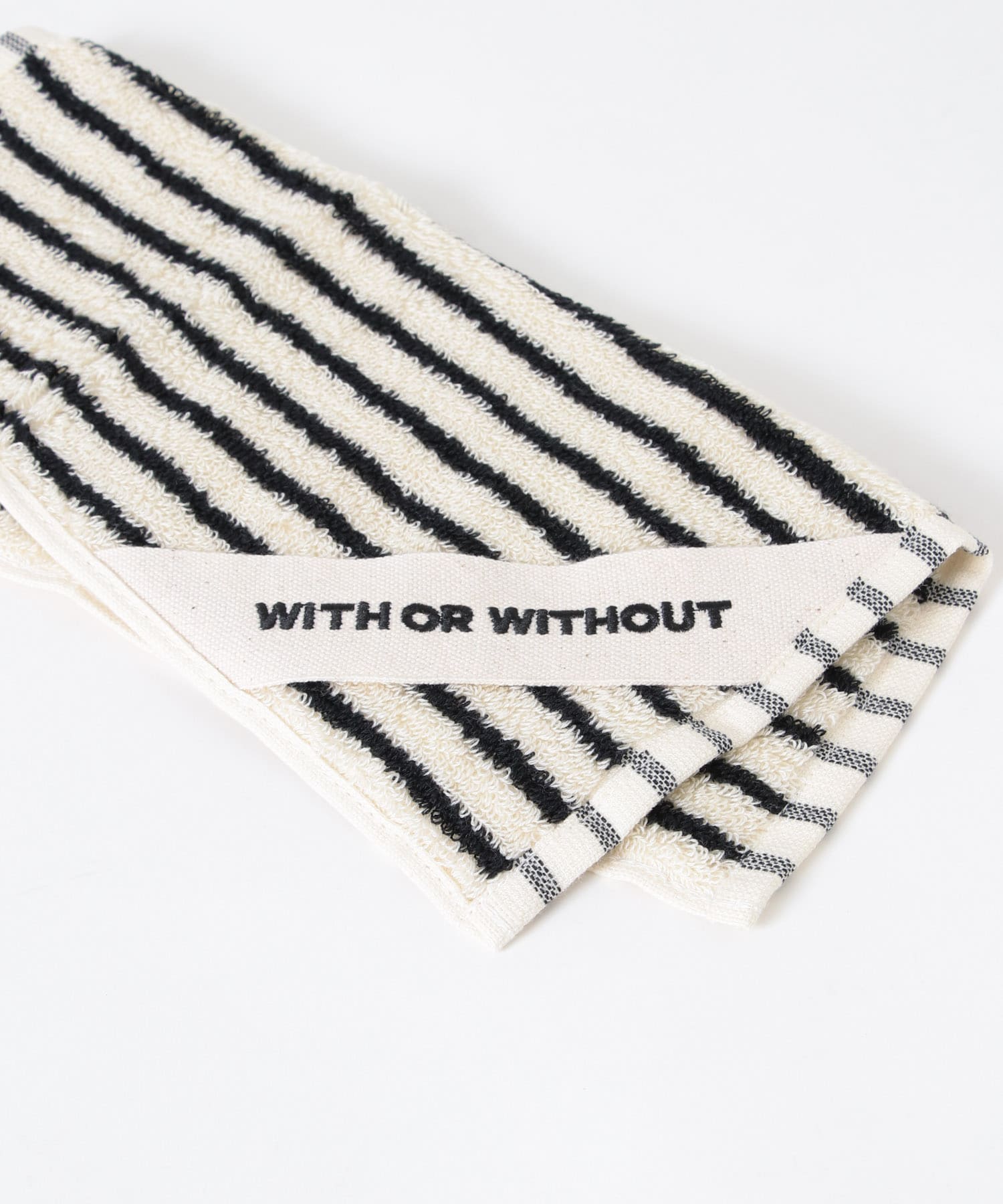 WITH OR WITHOUT　Hand Towel WHT STRIPE FREE