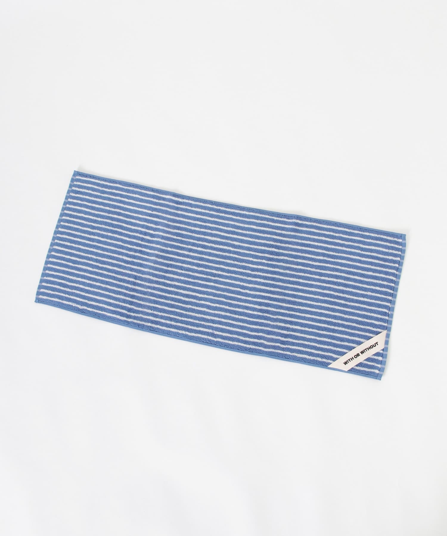 WITH OR WITHOUT　Face Towel BLU STRIPE FREE