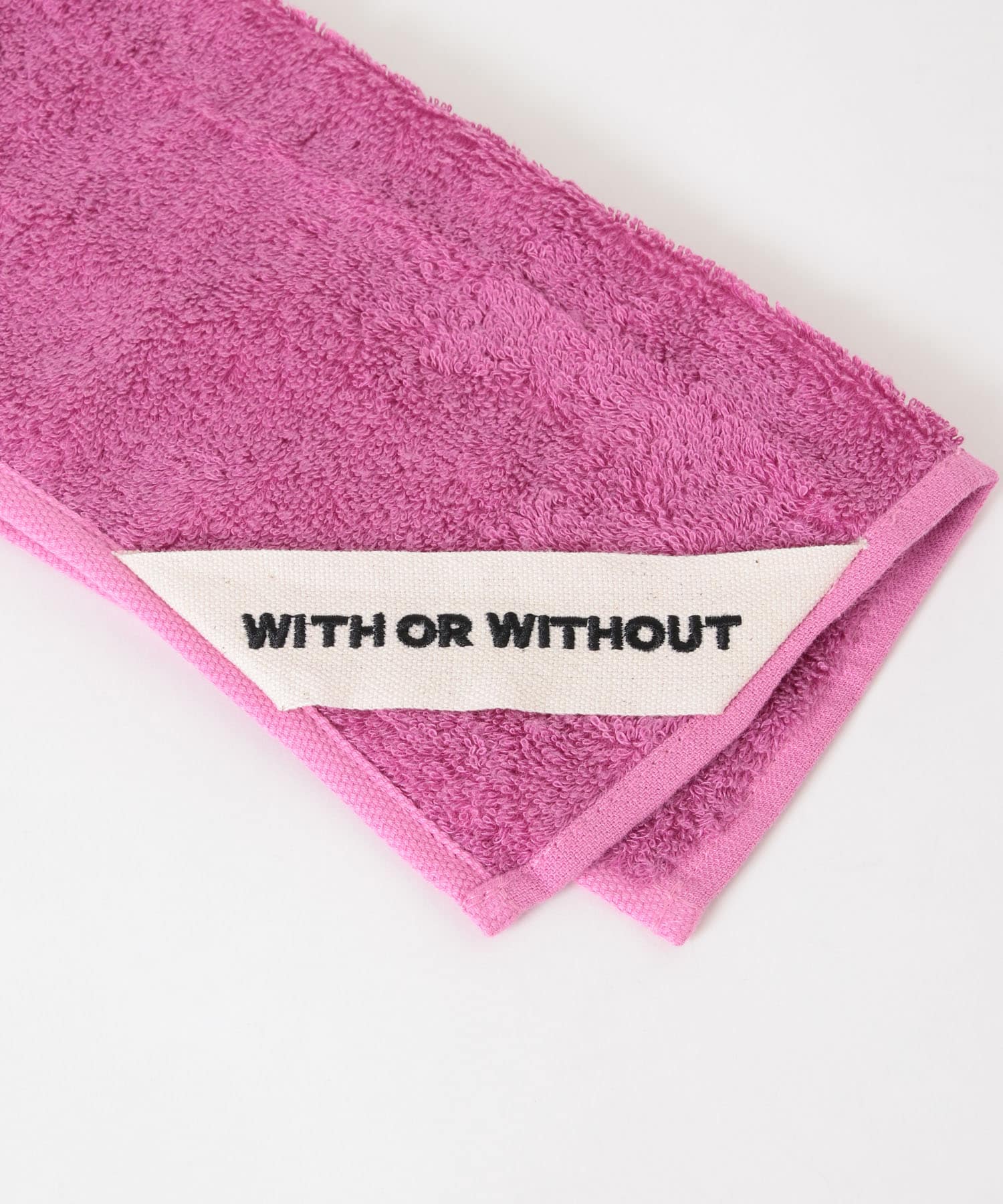 WITH OR WITHOUT　Hand Towel PINK FREE