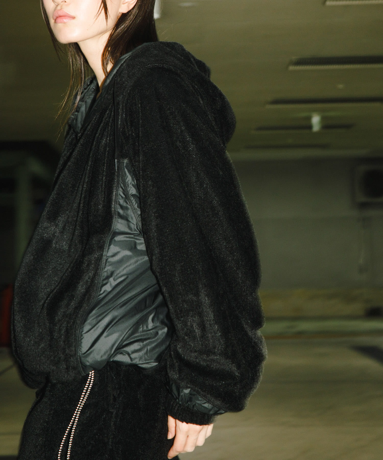 『別注』BROOXON×URBS　U.P.S. AIRLITE WARM SWEAT HOODIE BLACK M