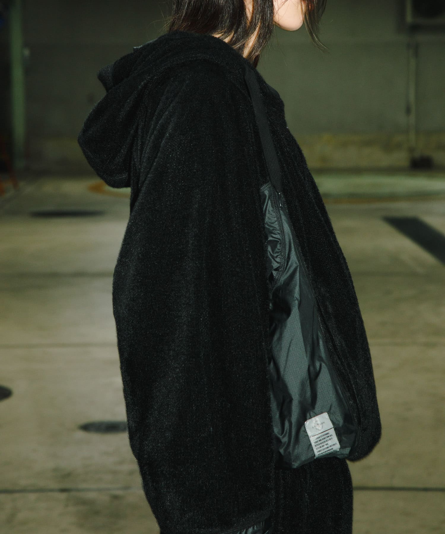 『別注』BROOXON×URBS　U.P.S. AIRLITE WARM SWEAT HOODIE BLACK M