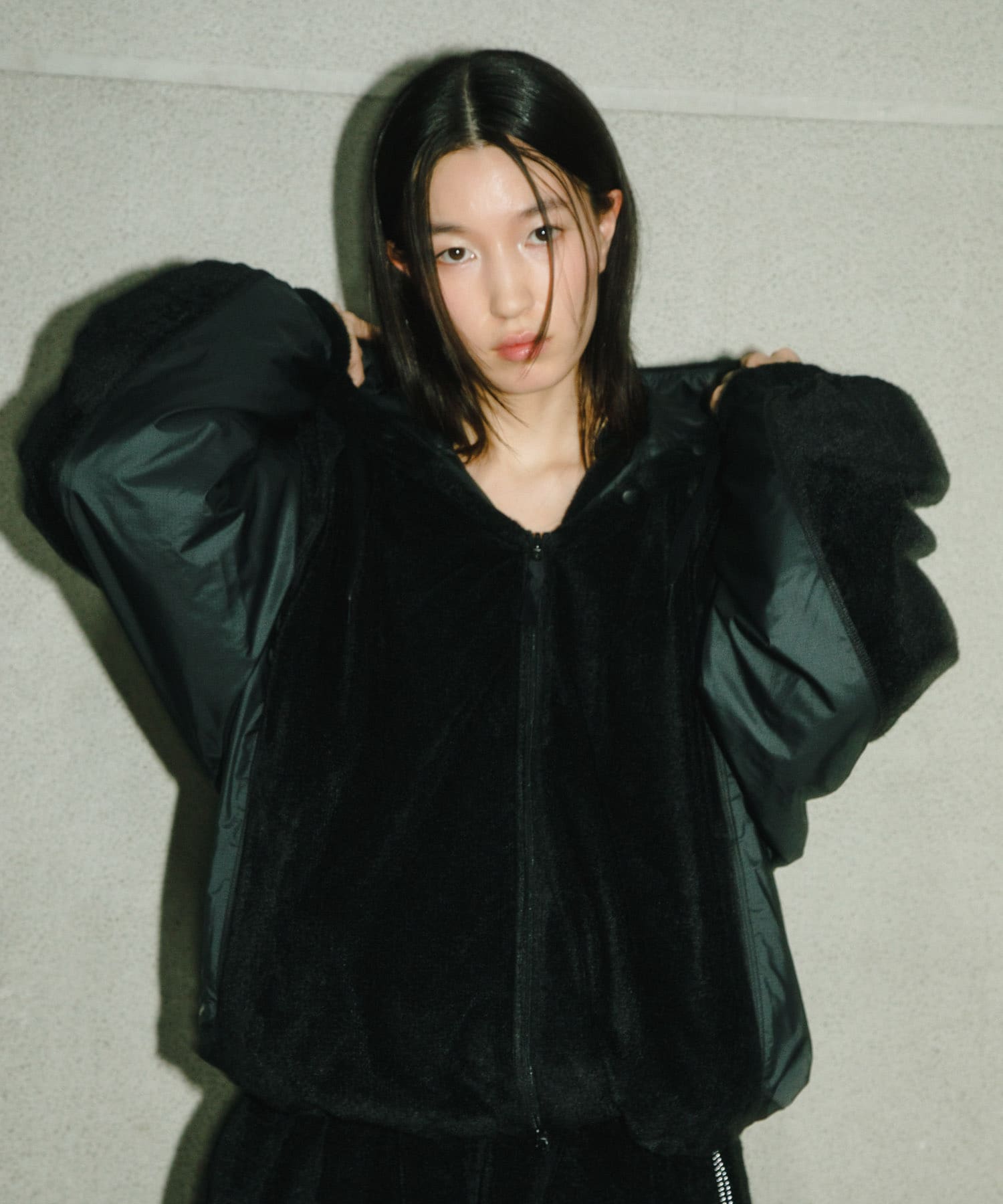 『別注』BROOXON×URBS　U.P.S. AIRLITE WARM SWEAT HOODIE BLACK M