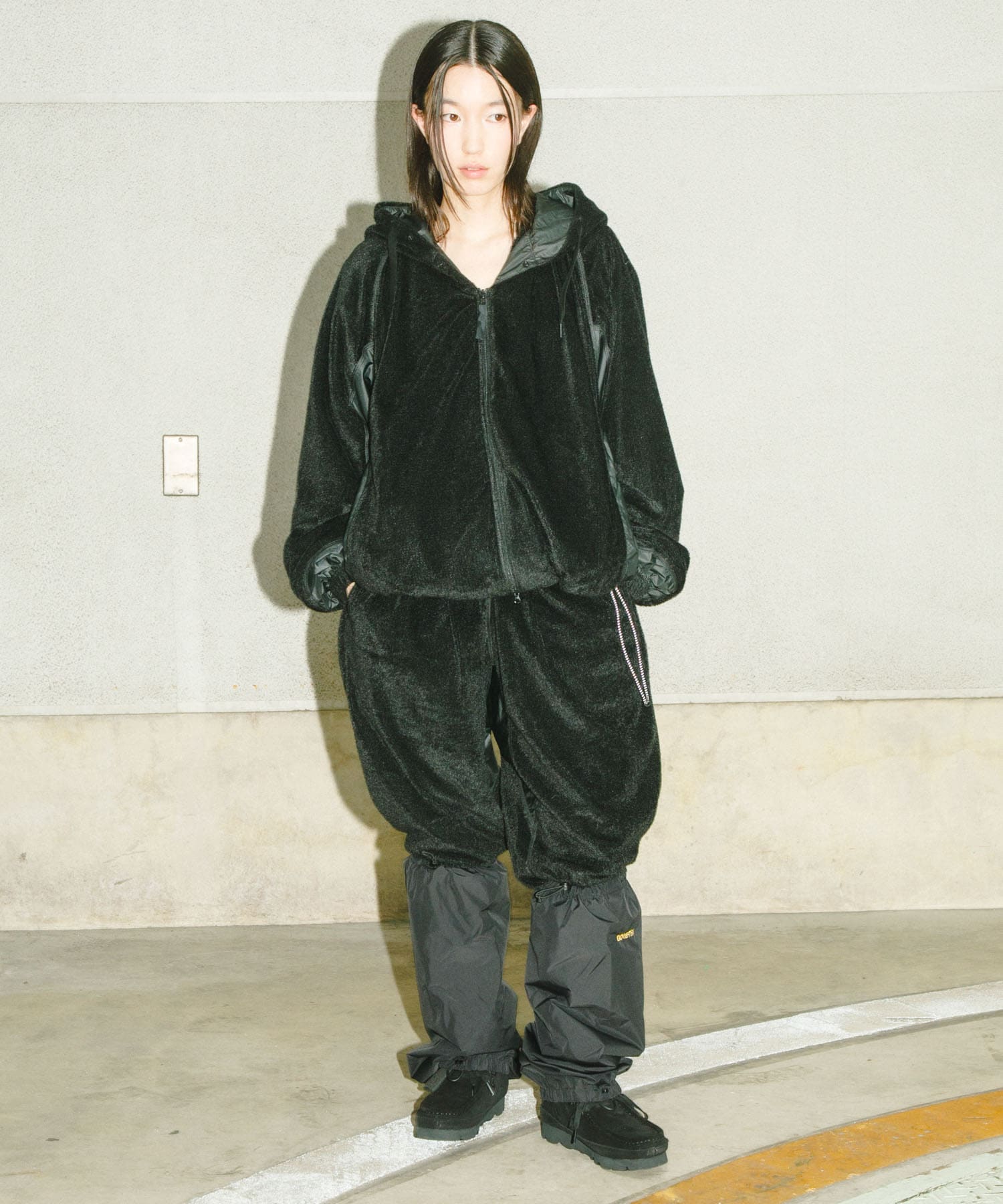 『別注』BROOXON×URBS　U.P.S. AIRLITE WARM SWEAT HOODIE BLACK L
