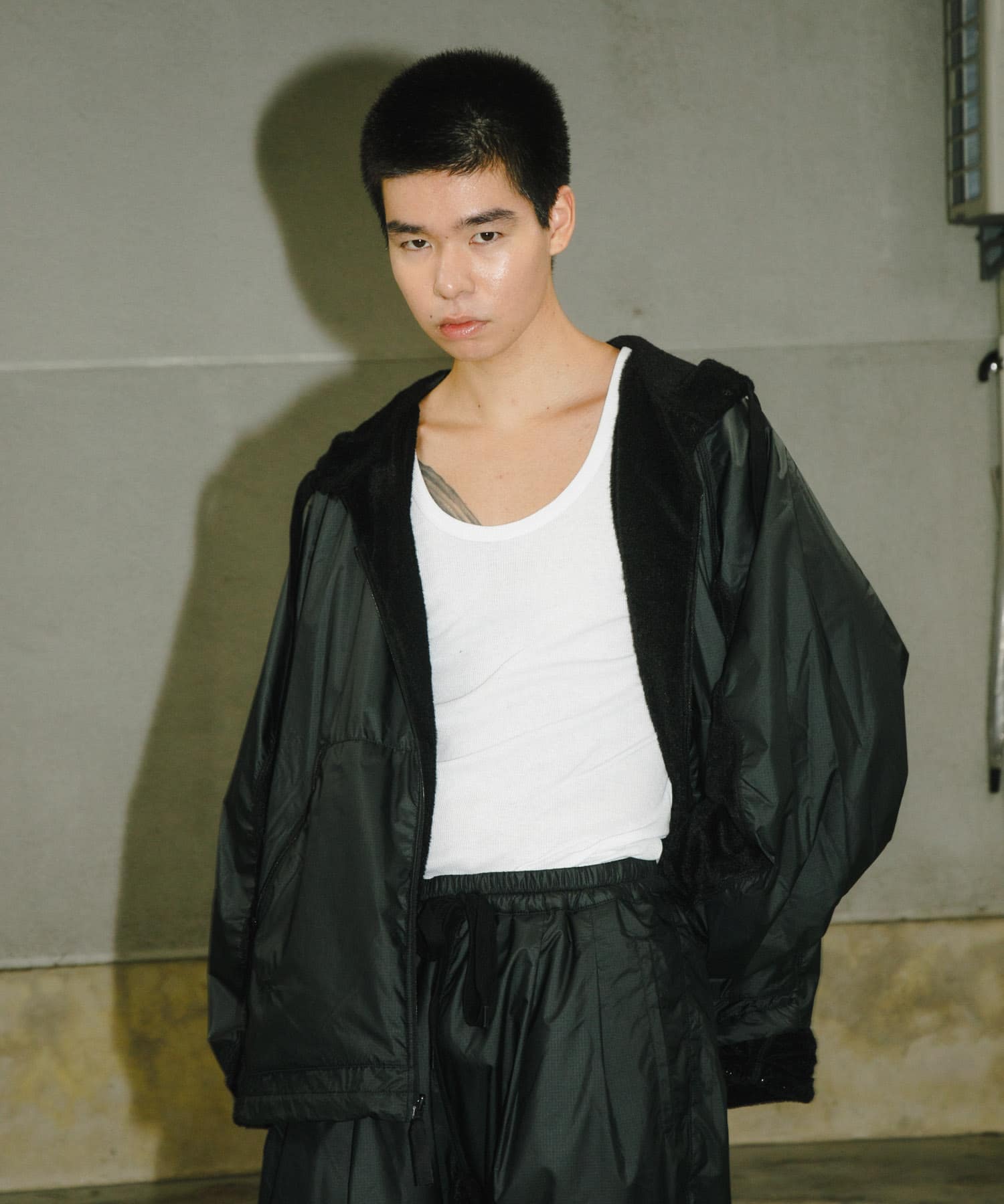 『別注』BROOXON×URBS　U.P.S. AIRLITE WARM SWEAT HOODIE BLACK L