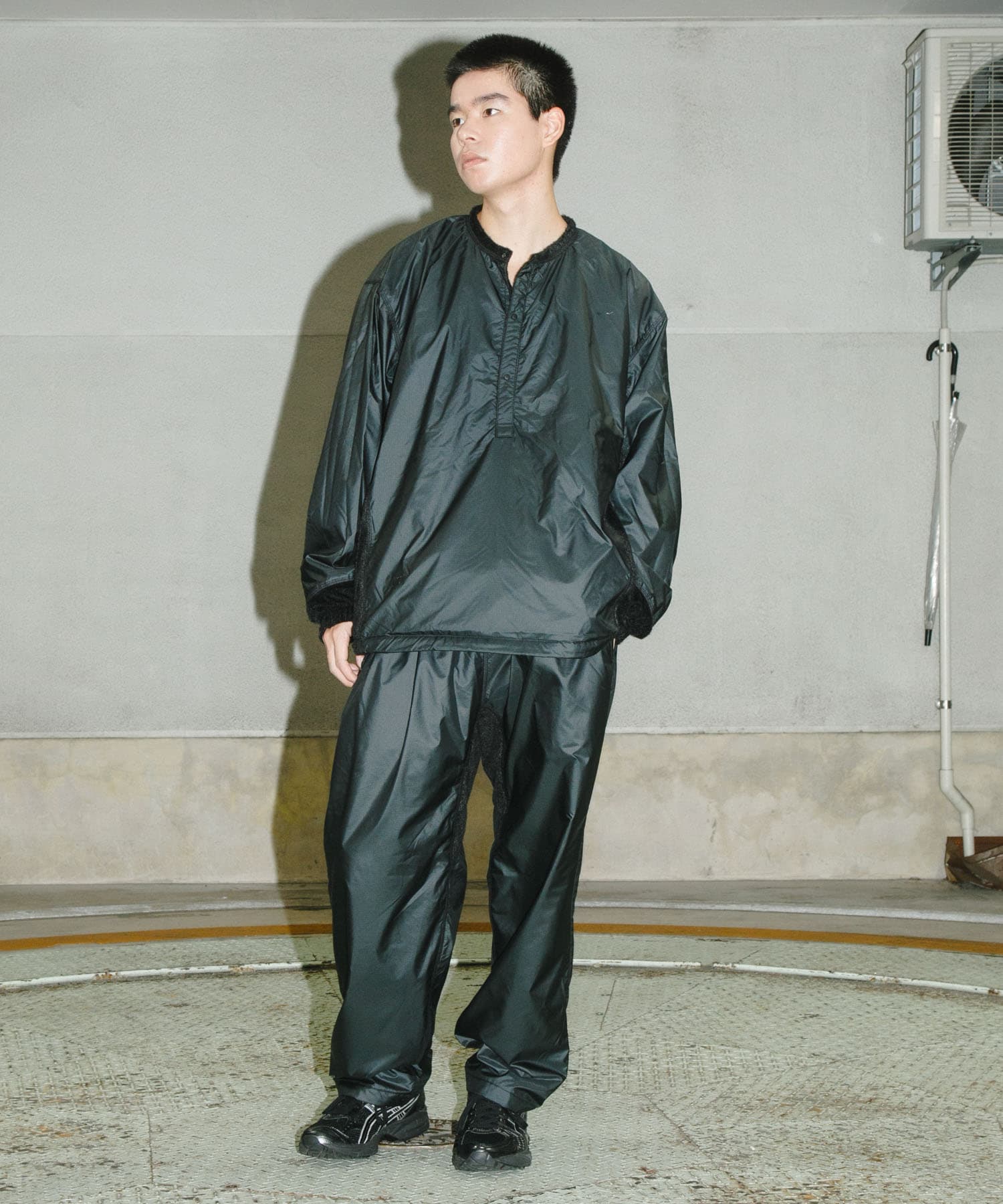 『別注』BROOXON×URBS　U.P.S. AIRLITE WARM SWEAT PANTS BLACK L