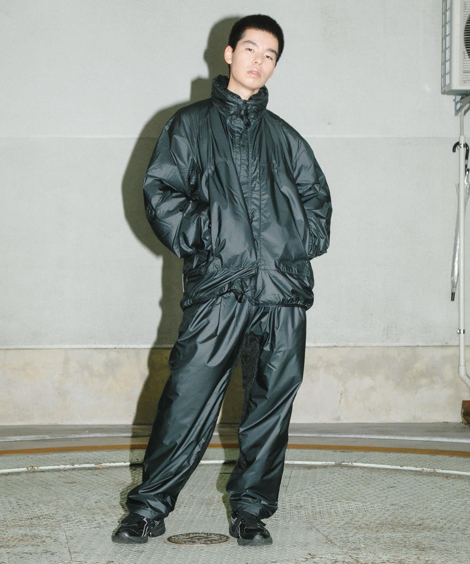 『別注』BROOXON×URBS　U.P.S. AIRLITE WARM SWEAT PANTS BLACK L