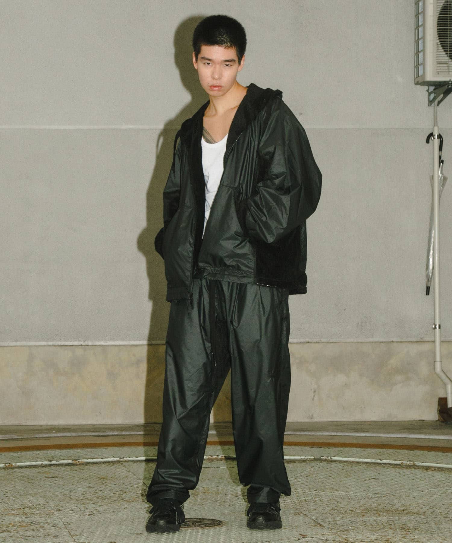 『別注』BROOXON×URBS　U.P.S. AIRLITE WARM SWEAT PANTS BLACK XL