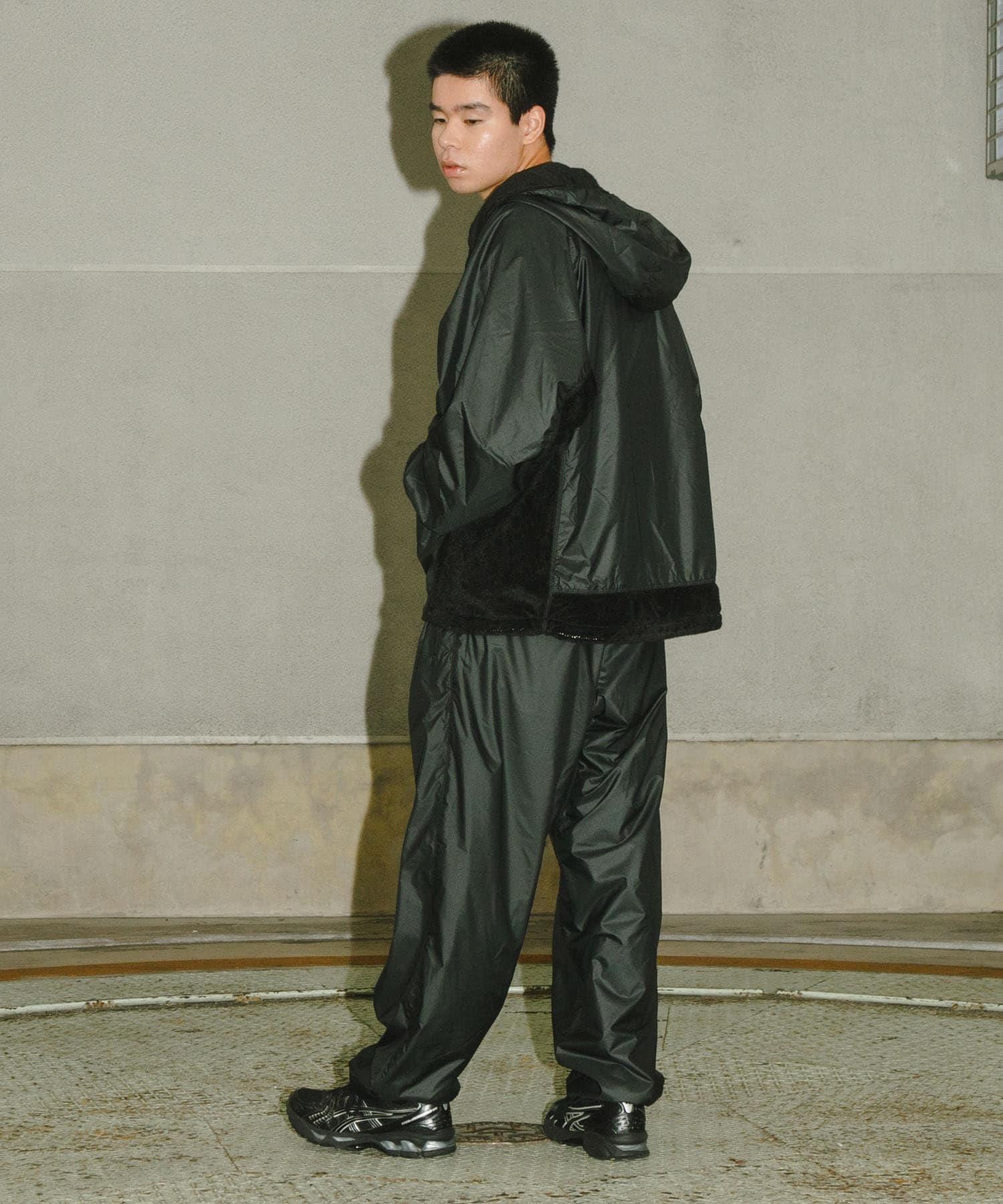 『別注』BROOXON×URBS　U.P.S. AIRLITE WARM SWEAT PANTS BLACK XL